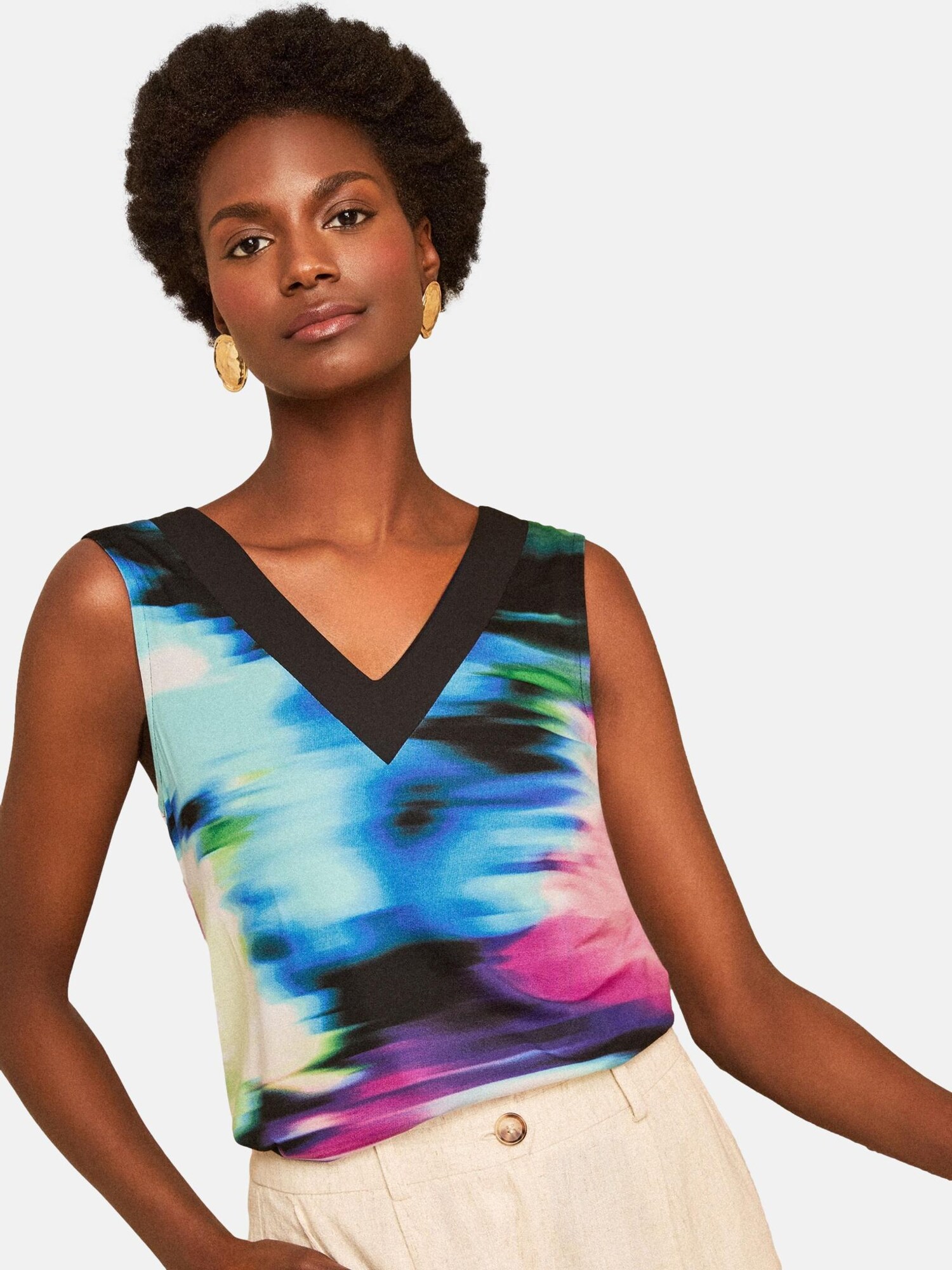 love & roses Top albastru / roz / roz / negru