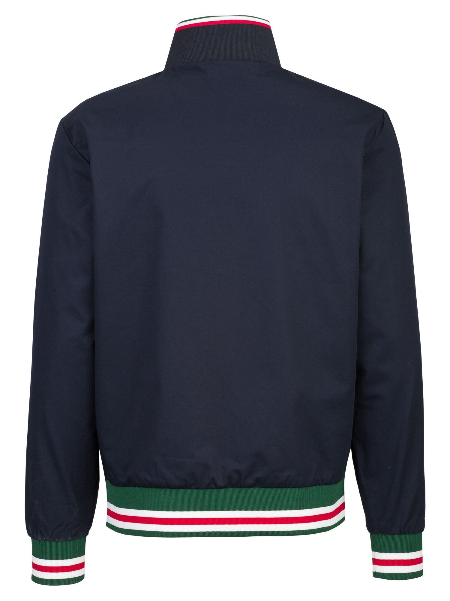 19V69 ITALIA Átmeneti dzseki 'Panatta'  tengerészkék / fenyő / vérvörös / fehér termék 2. képe