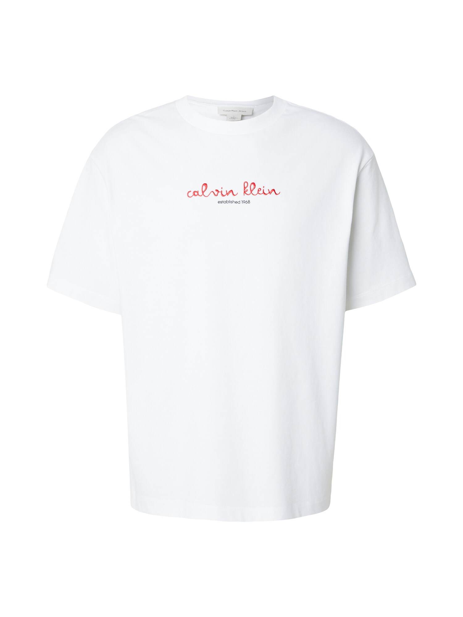 Calvin Klein Jeans Majica 'Logo Graphic'  rdeča / črna / bela