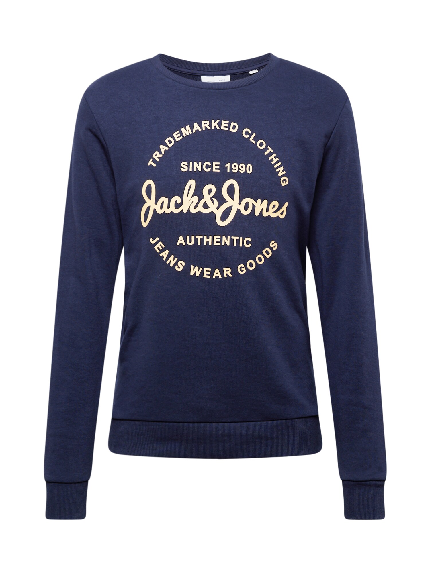 JACK & JONES Mikina 'JJFOREST'  piesková / námornícka modrá