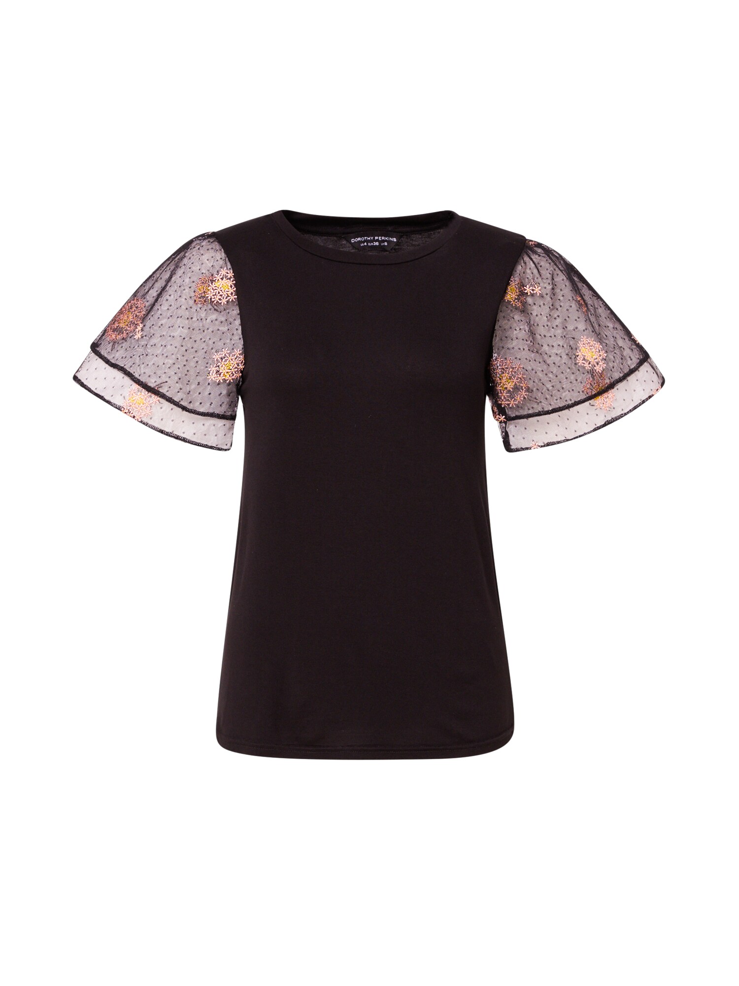 Dorothy Perkins Marškinėliai  juoda / rožių spalva / geltona