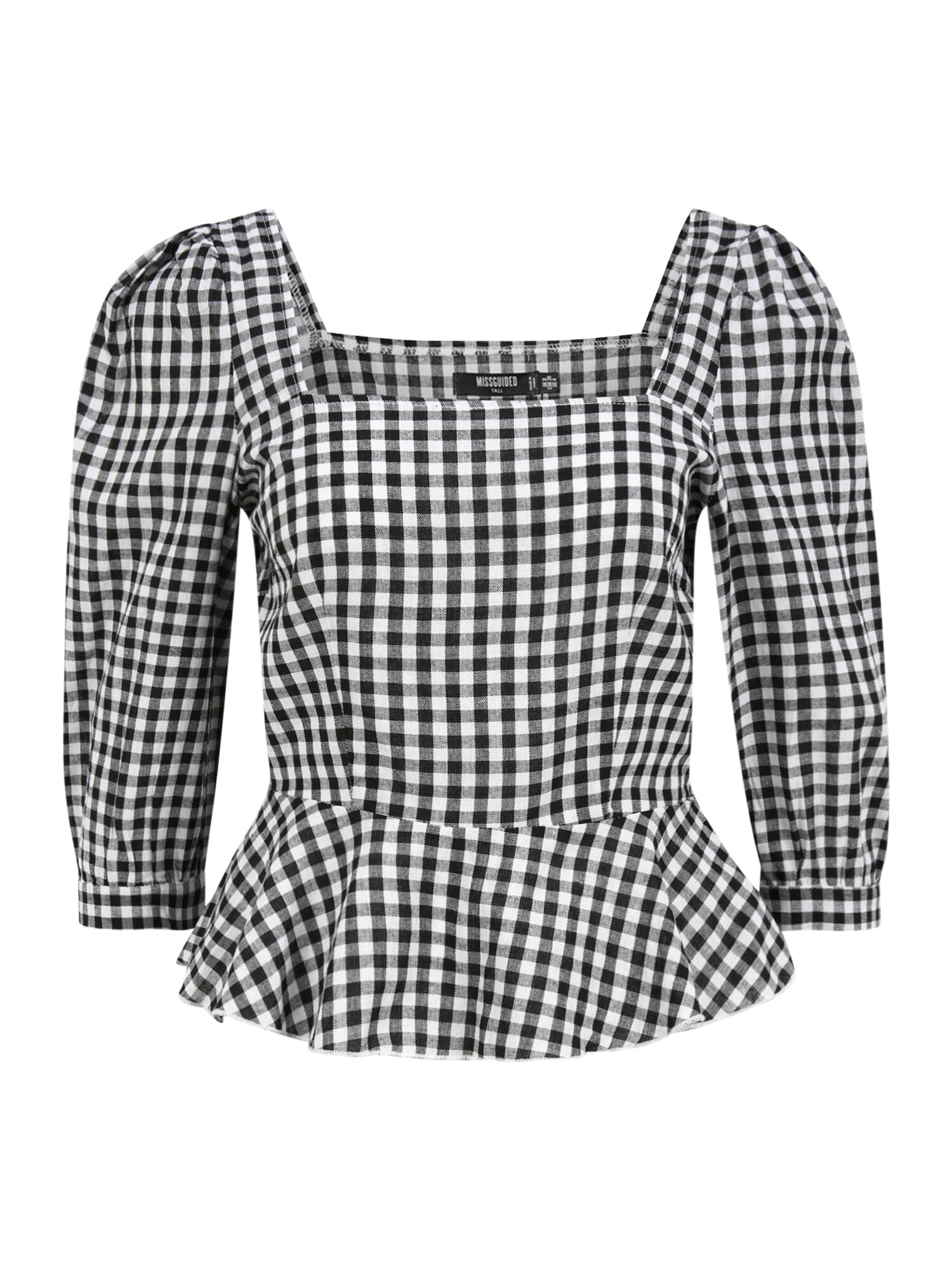 Missguided (Tall) Palaidinė 'GINGHAM'  juoda / balta