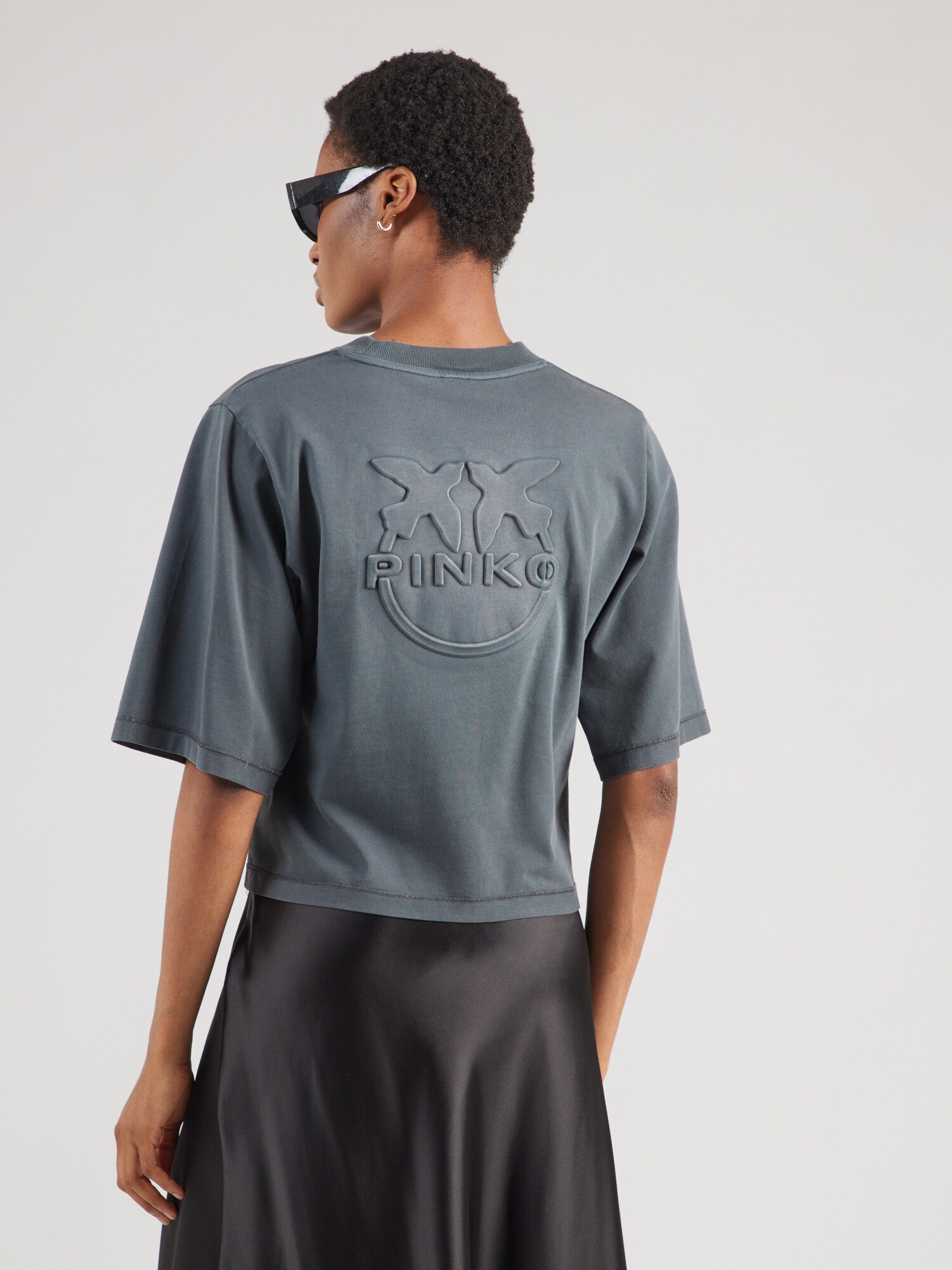 PINKO Camiseta 'NIAMEY' gris basalto – imagen 3