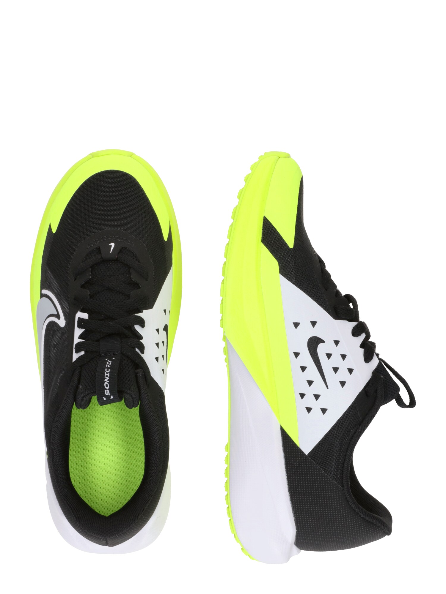 NIKE Sportcipő 'Sonic Fly'  szürke / alma / fekete / fehér termék 2. képe