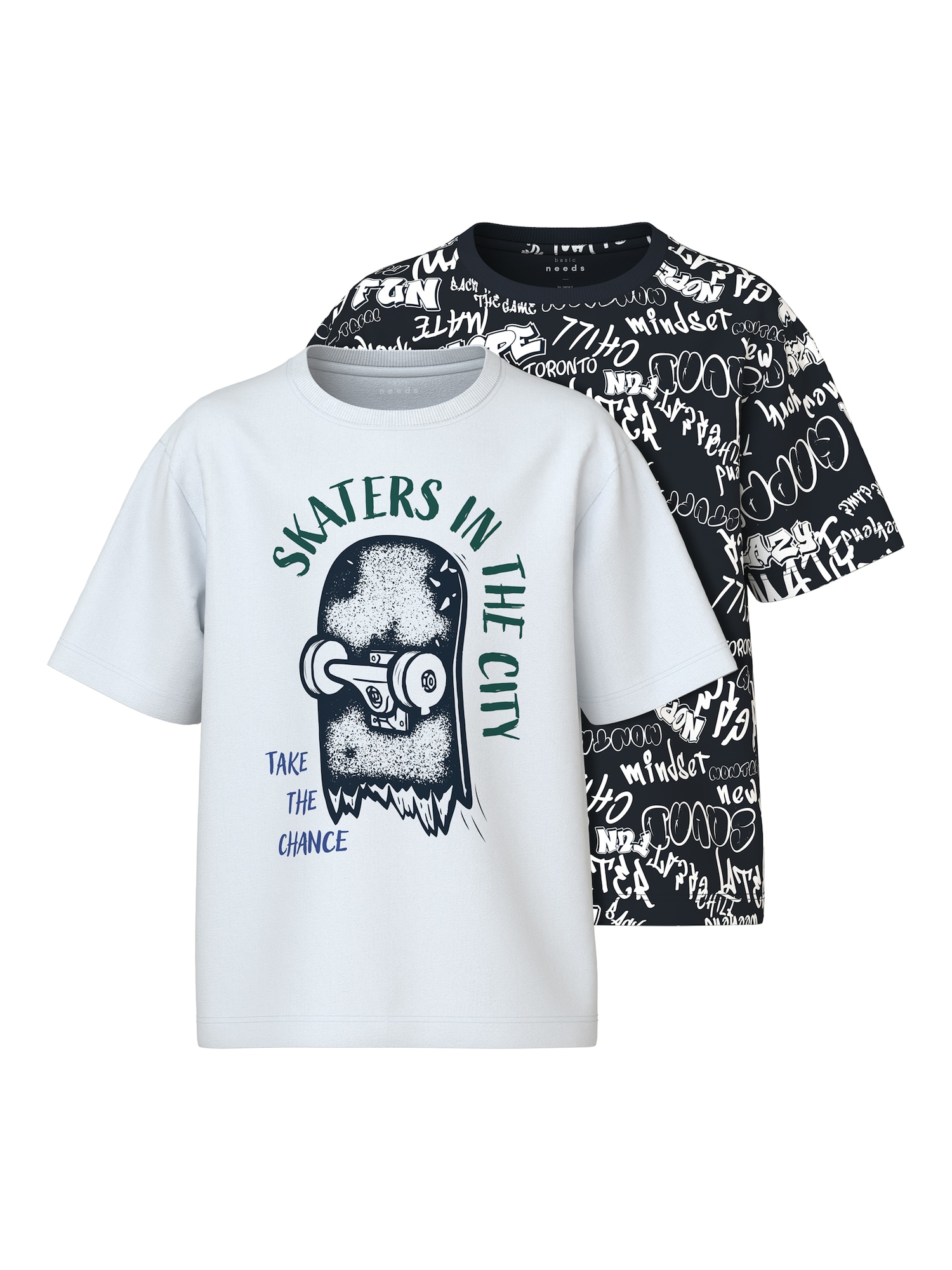 NAME IT Tricou NKMVELDO  bleumarin / albastru regal / verde închis / alb