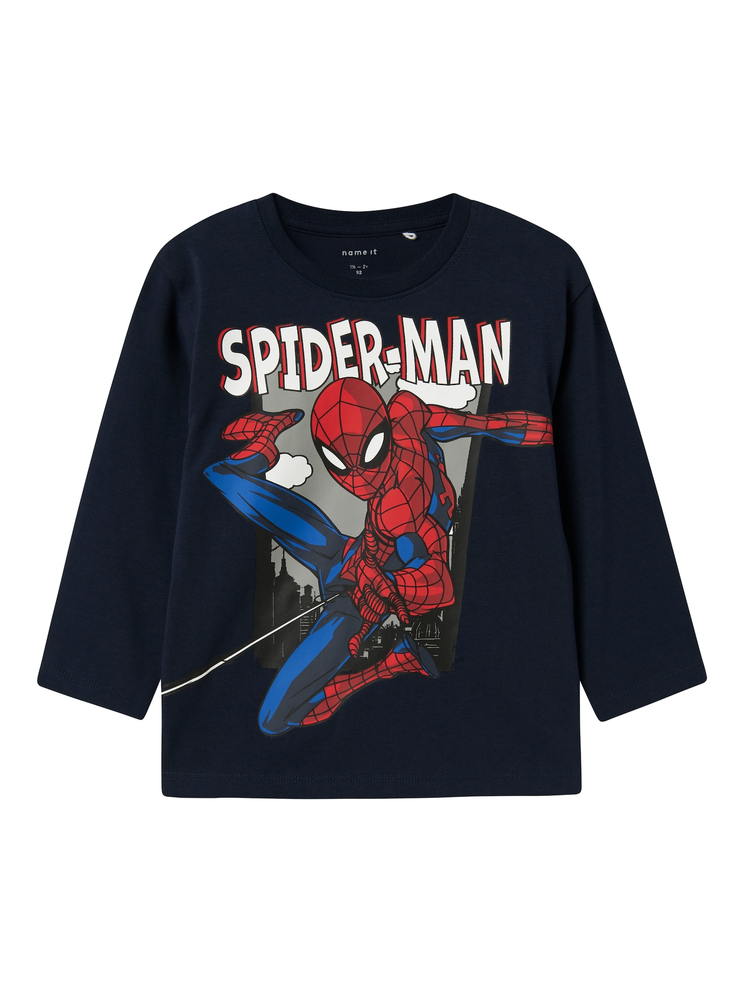 NAME IT Tricou NMMJuice Spider  bleumarin / maro închis / roșu / alb