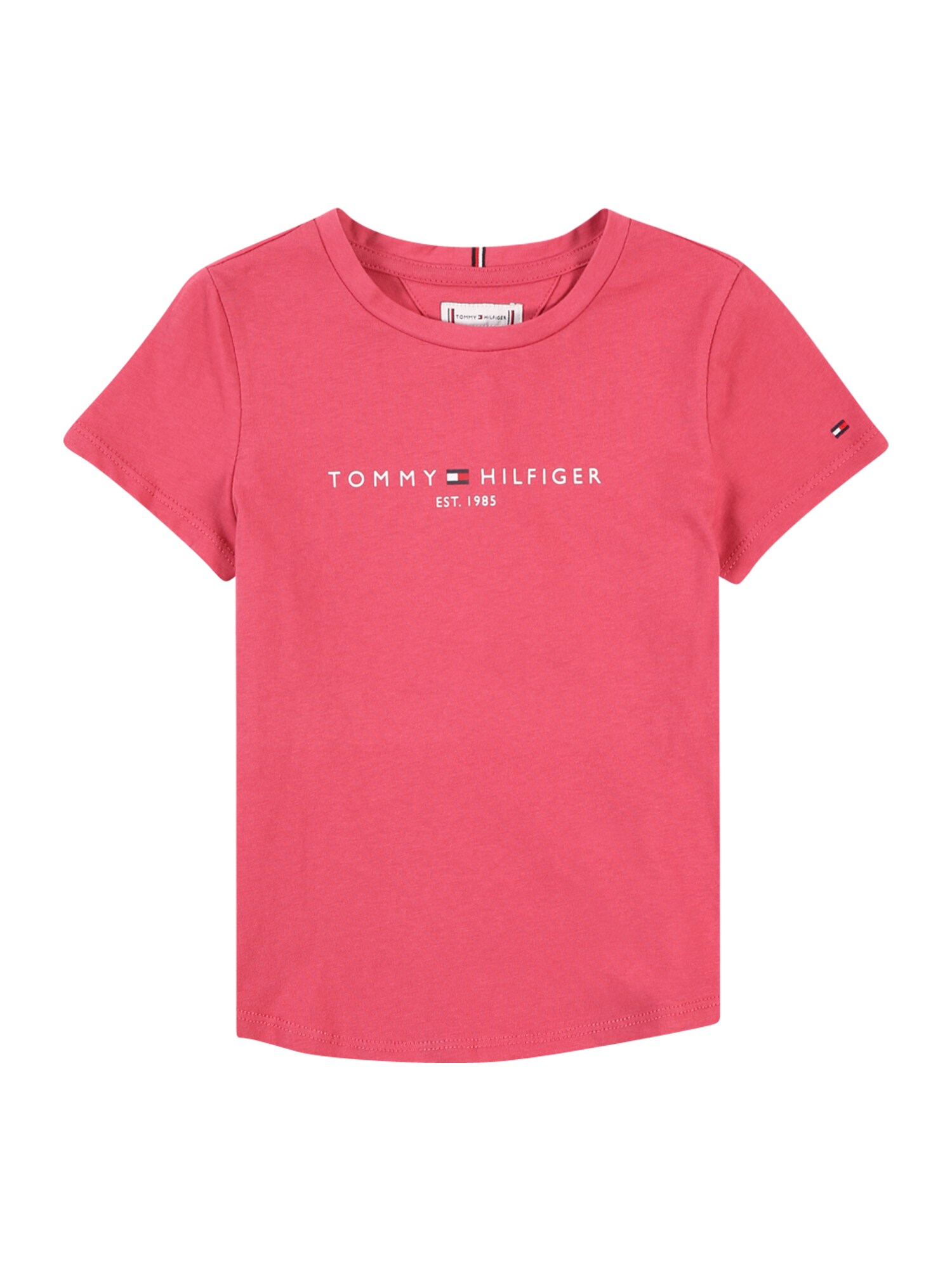 TOMMY HILFIGER Tričko 'ESSENTIAL'  ružová / biela