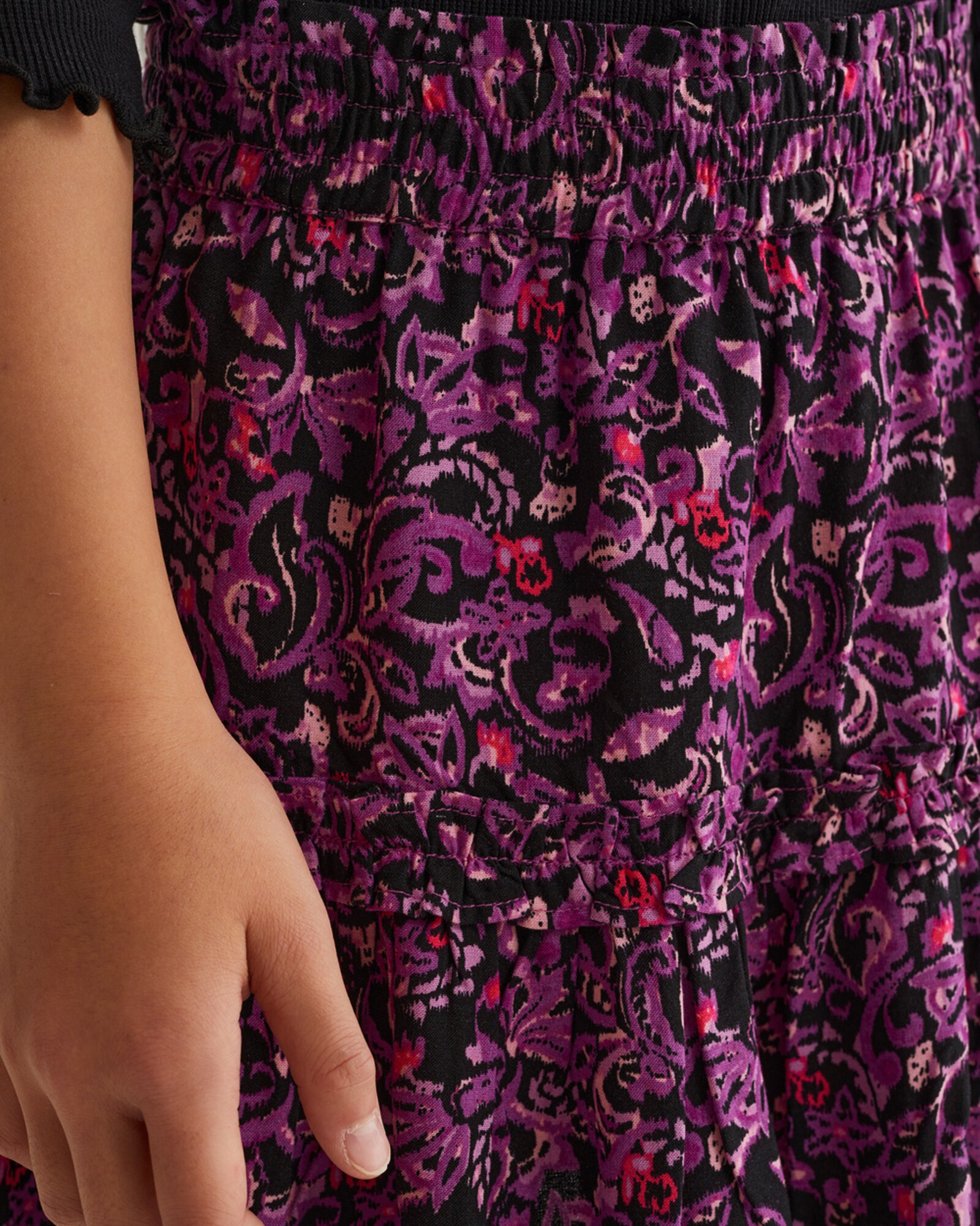 WE Fashion Sukňa orchideová / malinová / rosé / čierna (obrázok 5)