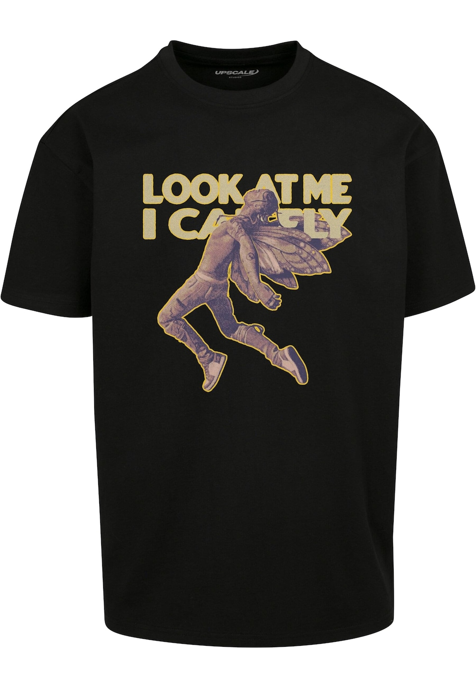 T-shirt 'Look' brun / gul