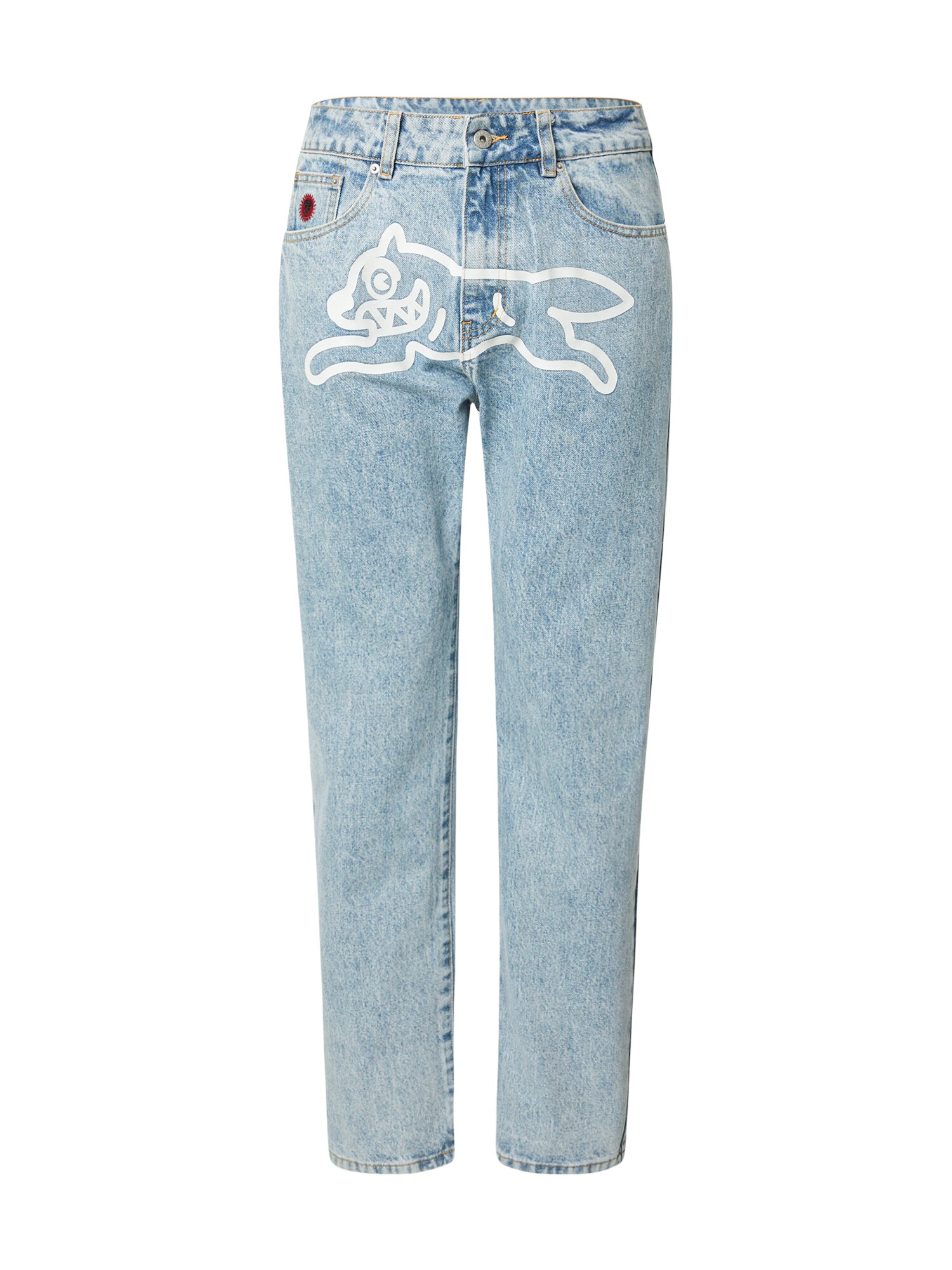 ICECREAM Jeans  albastru deschis / roșu / alb