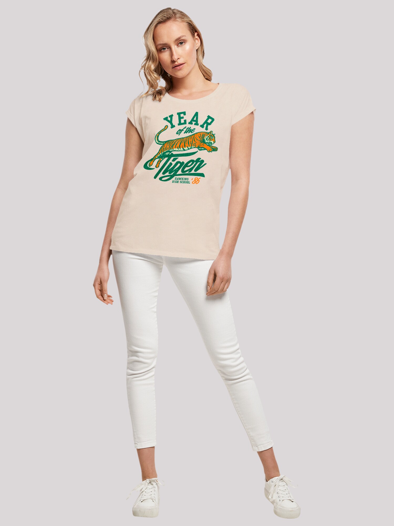 Thumbnail - F4NT4STIC T-Shirt Stranger Things Hawkins Year of The Tiger 86 Netflix TV Series