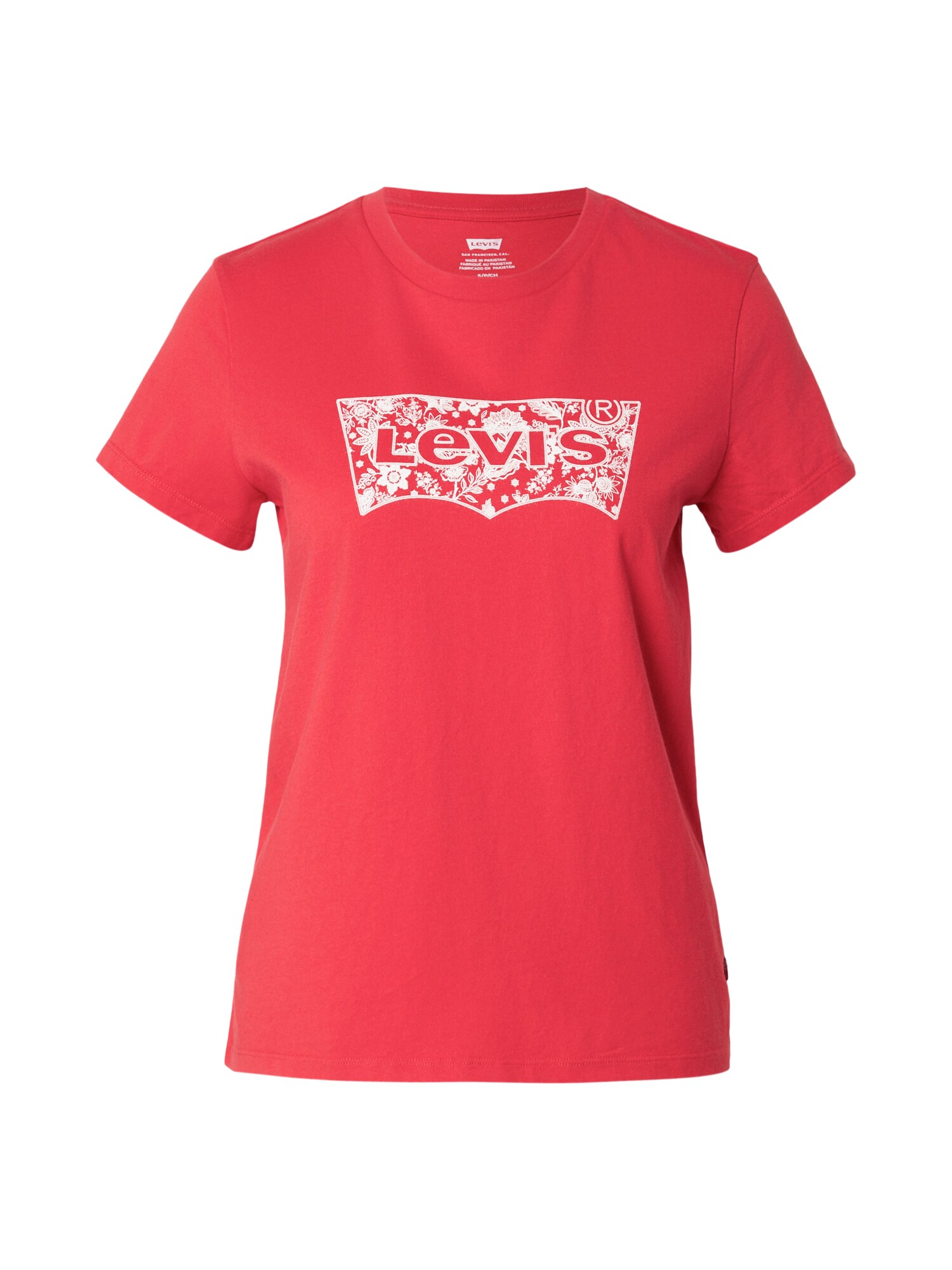 LEVIS ® Tricou THE PERFECT roșu / alb murdar