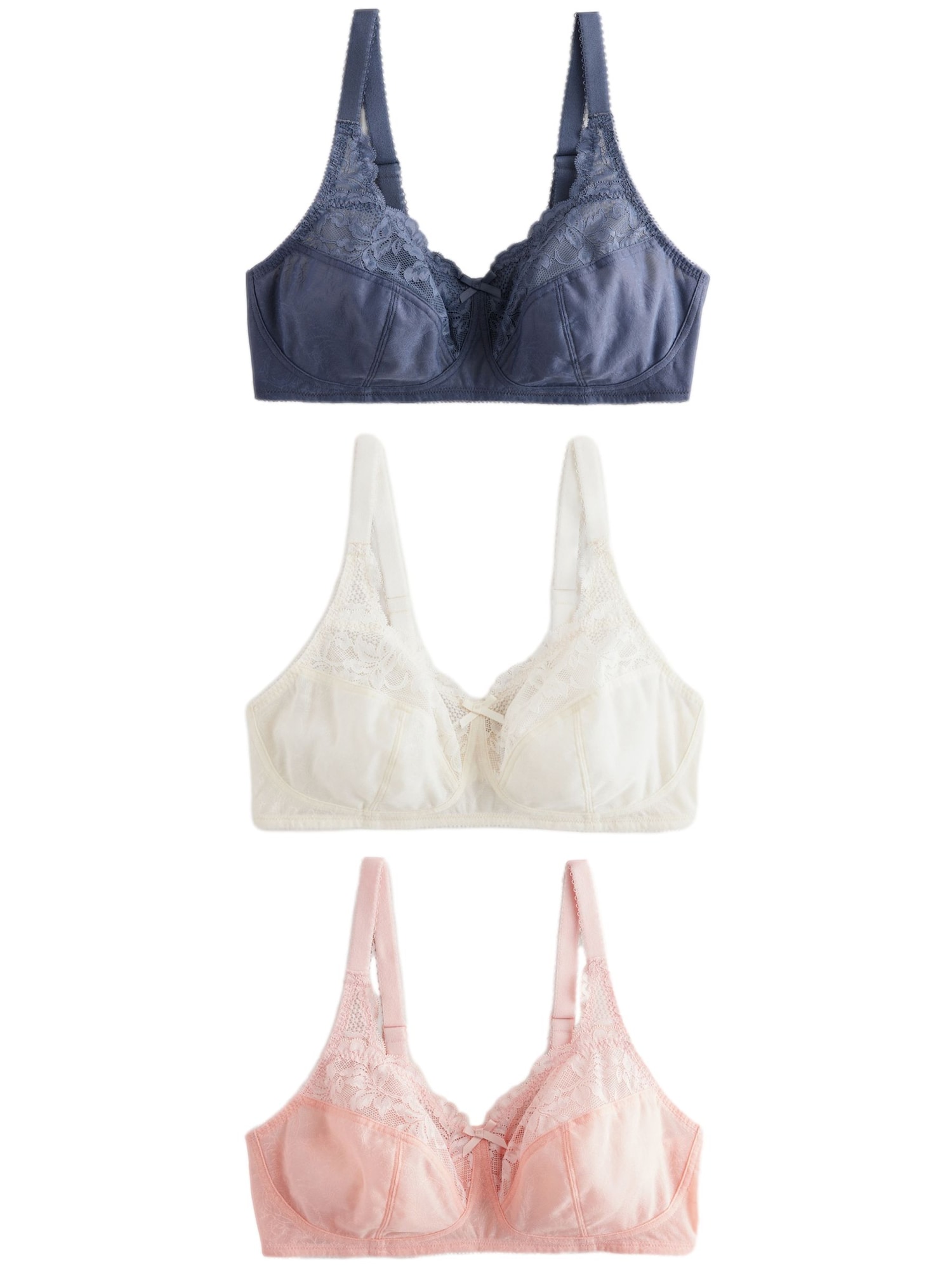 Next Sutien  crem / bleumarin / roz