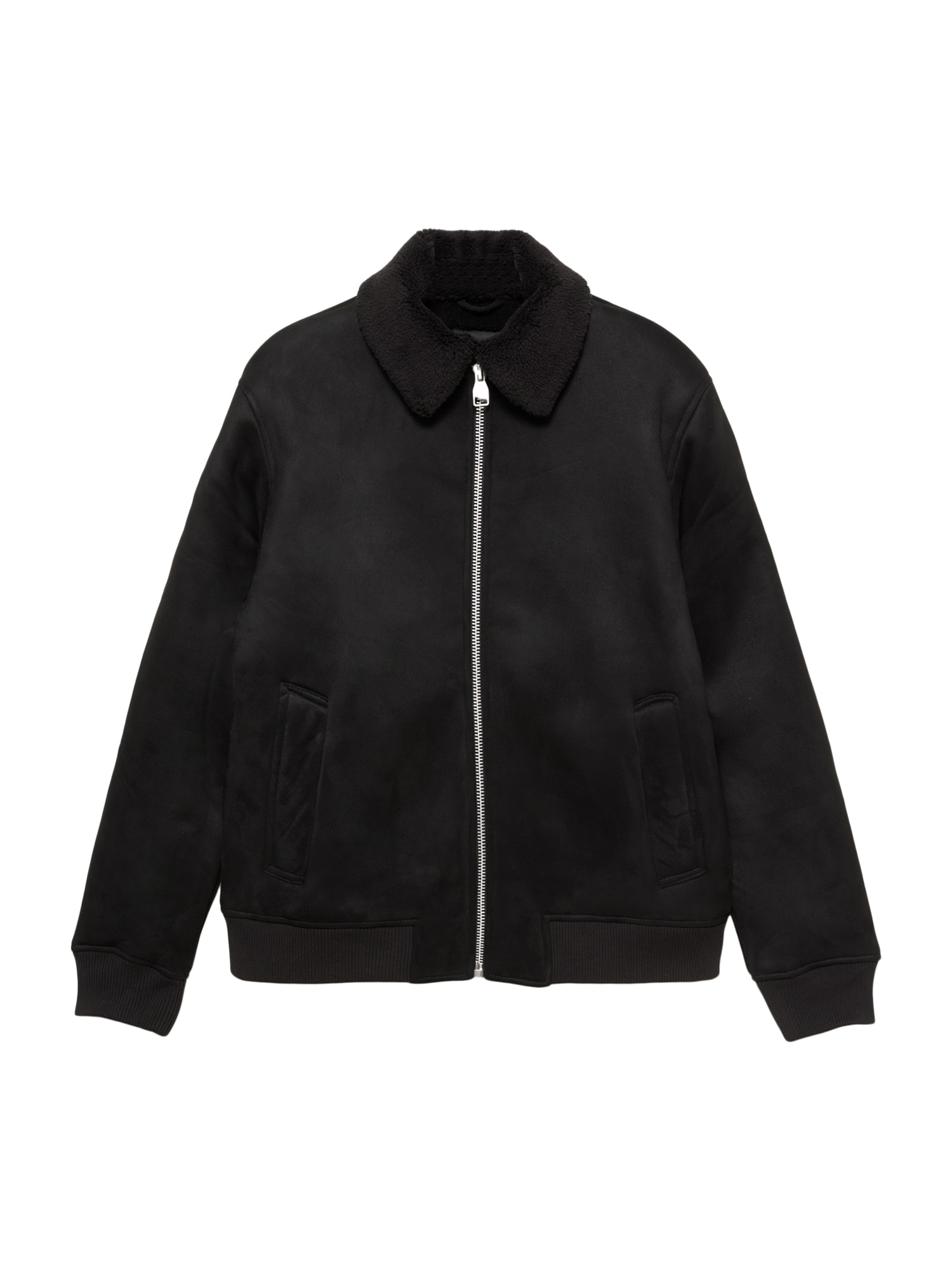 Pull&Bear Geacă de primăvară-toamnă  negru