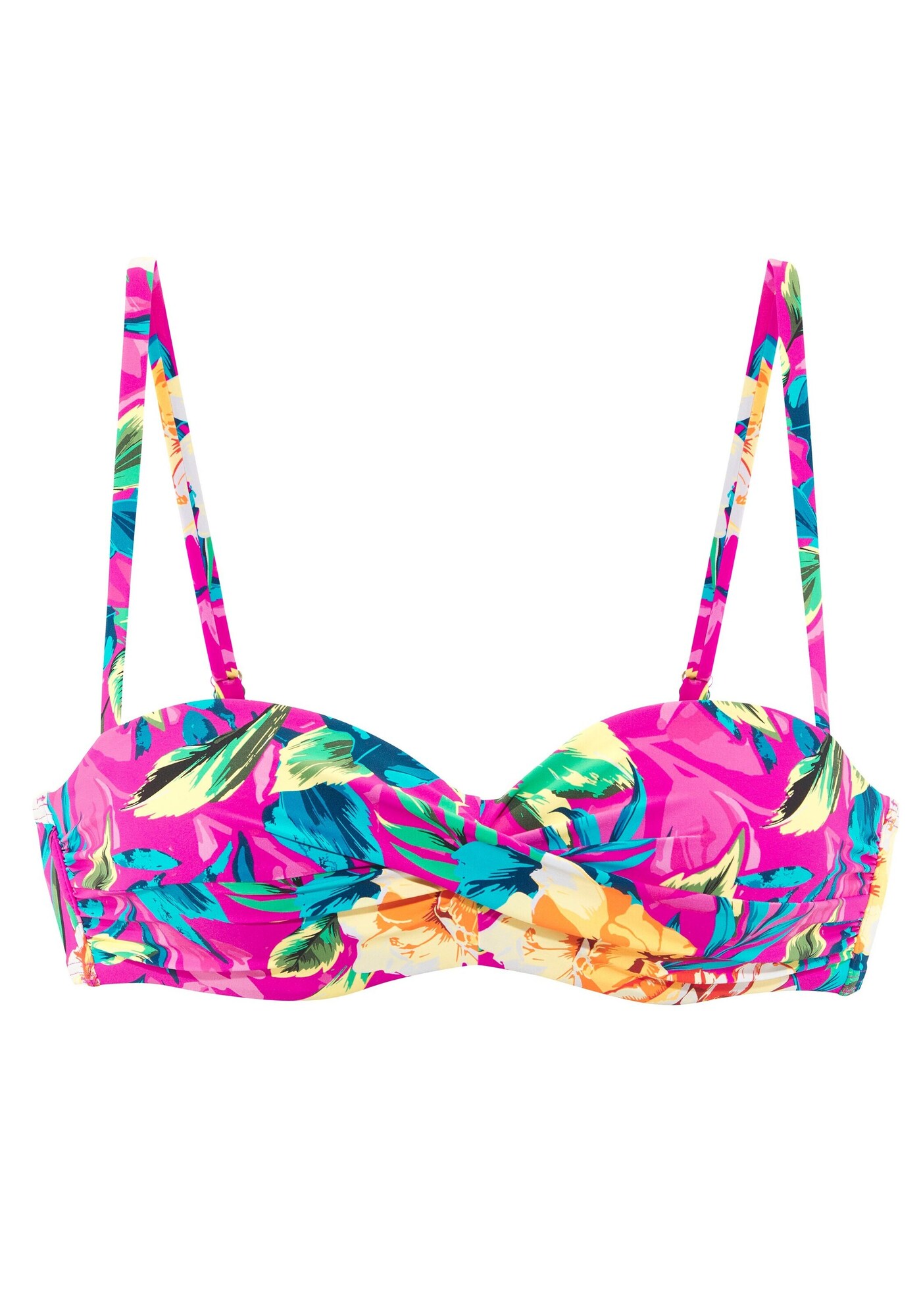 LASCANA Sutien costum de baie albastru deschis / galben / verde închis / roz