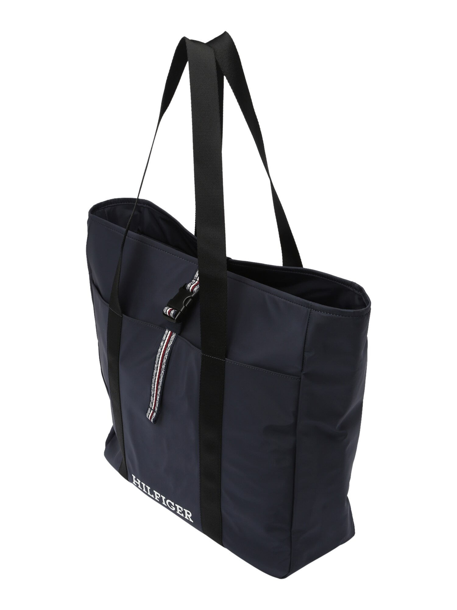 TOMMY HILFIGER Shopper  tmavomodrá / čierna / biela
