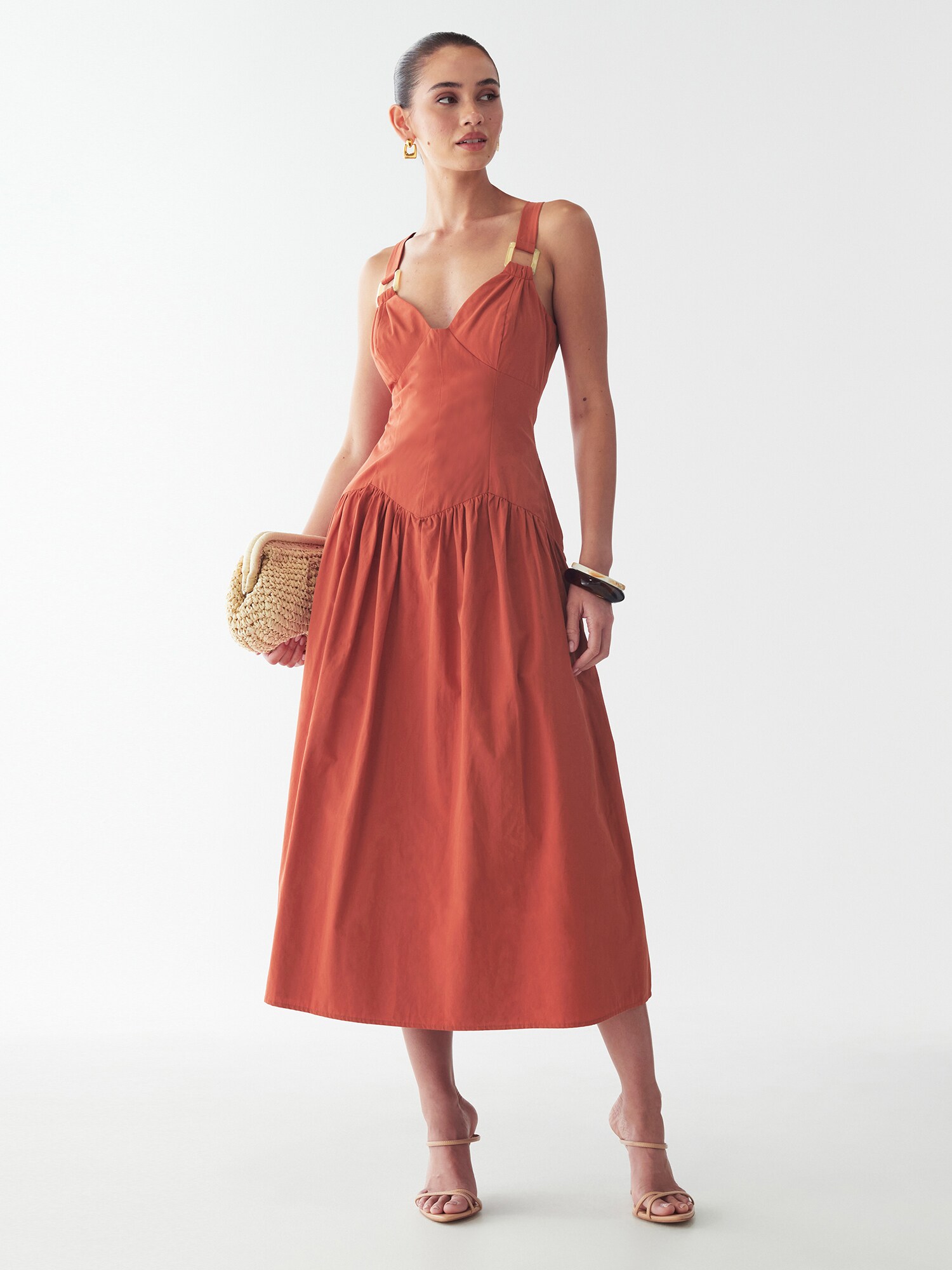 St MRLO Rochie 'Heather'  portocaliu