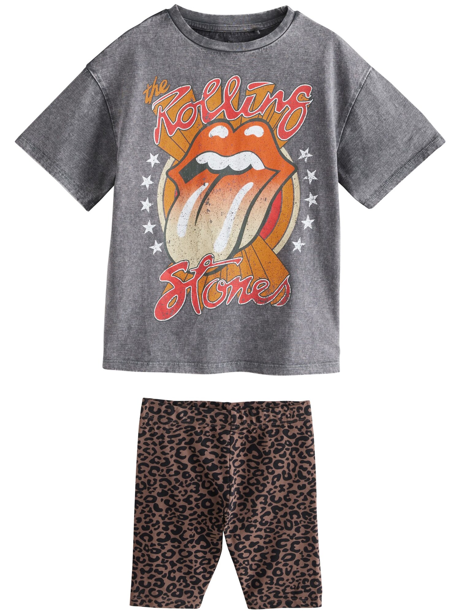 Next Set Rolling Stones  gri închis / portocaliu / roșu pastel / negru