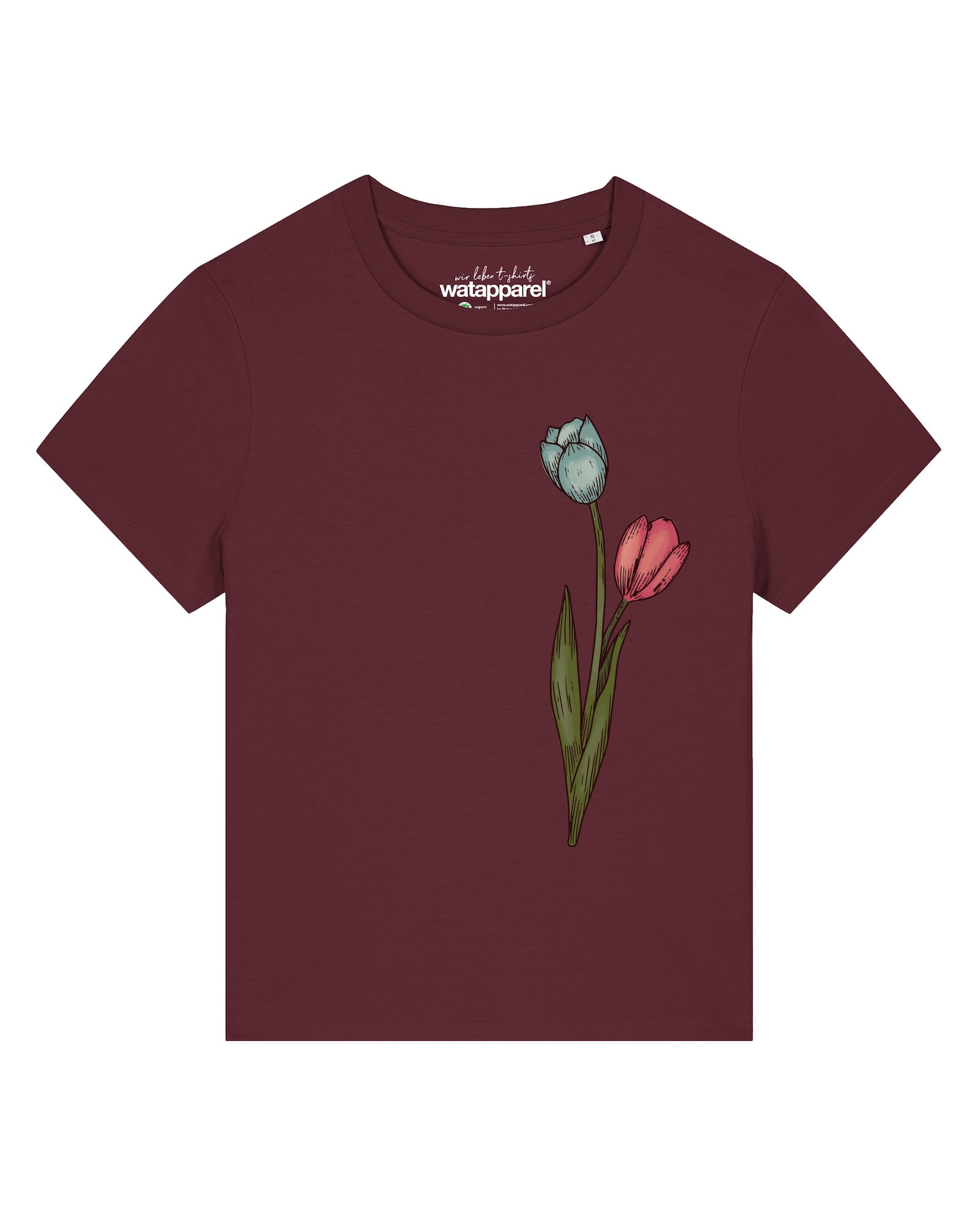 Watapparel T-Shirt Blume In Wasserfarbe 05