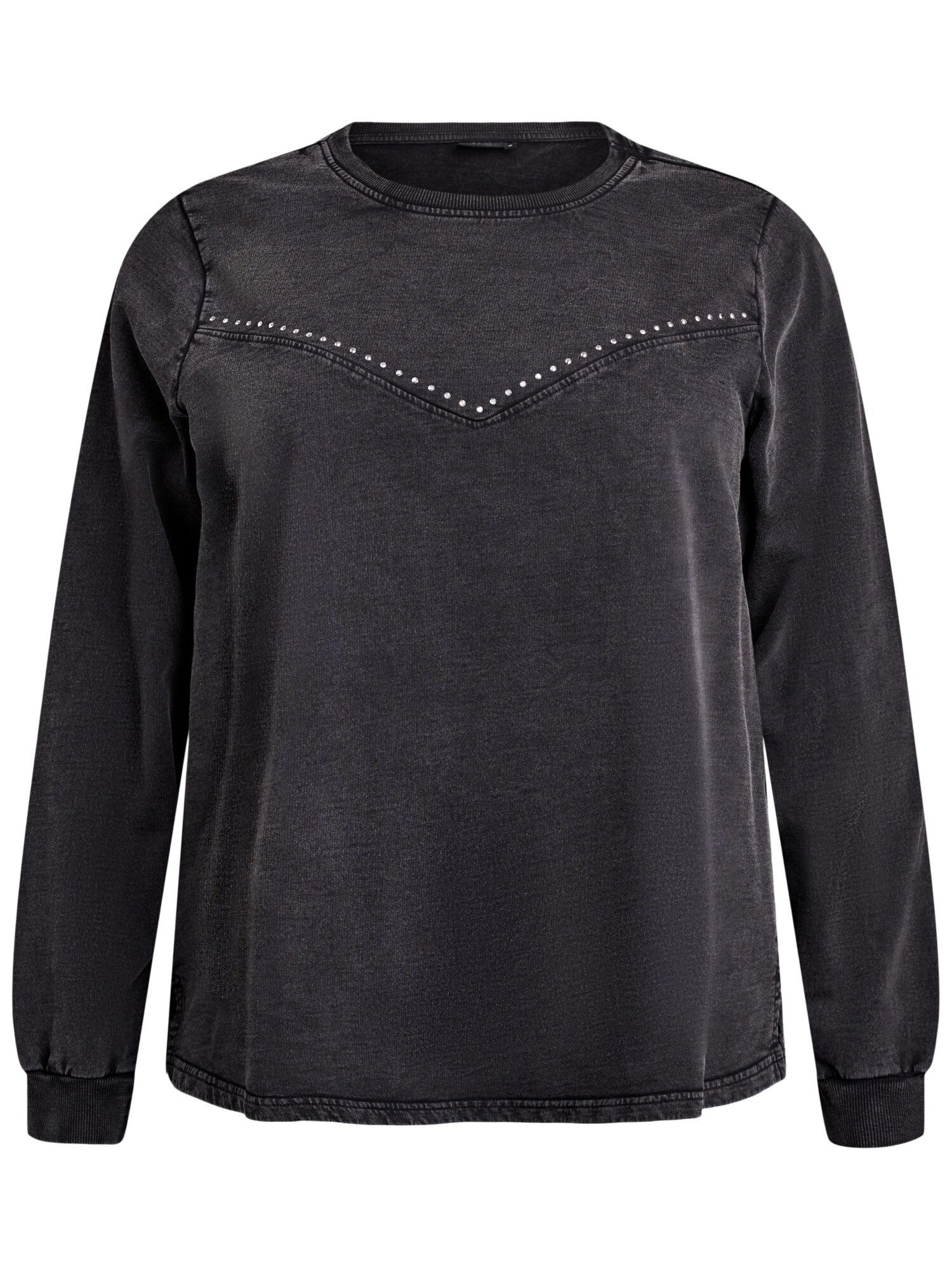 Zizzi Bluză de molton Dina  gri