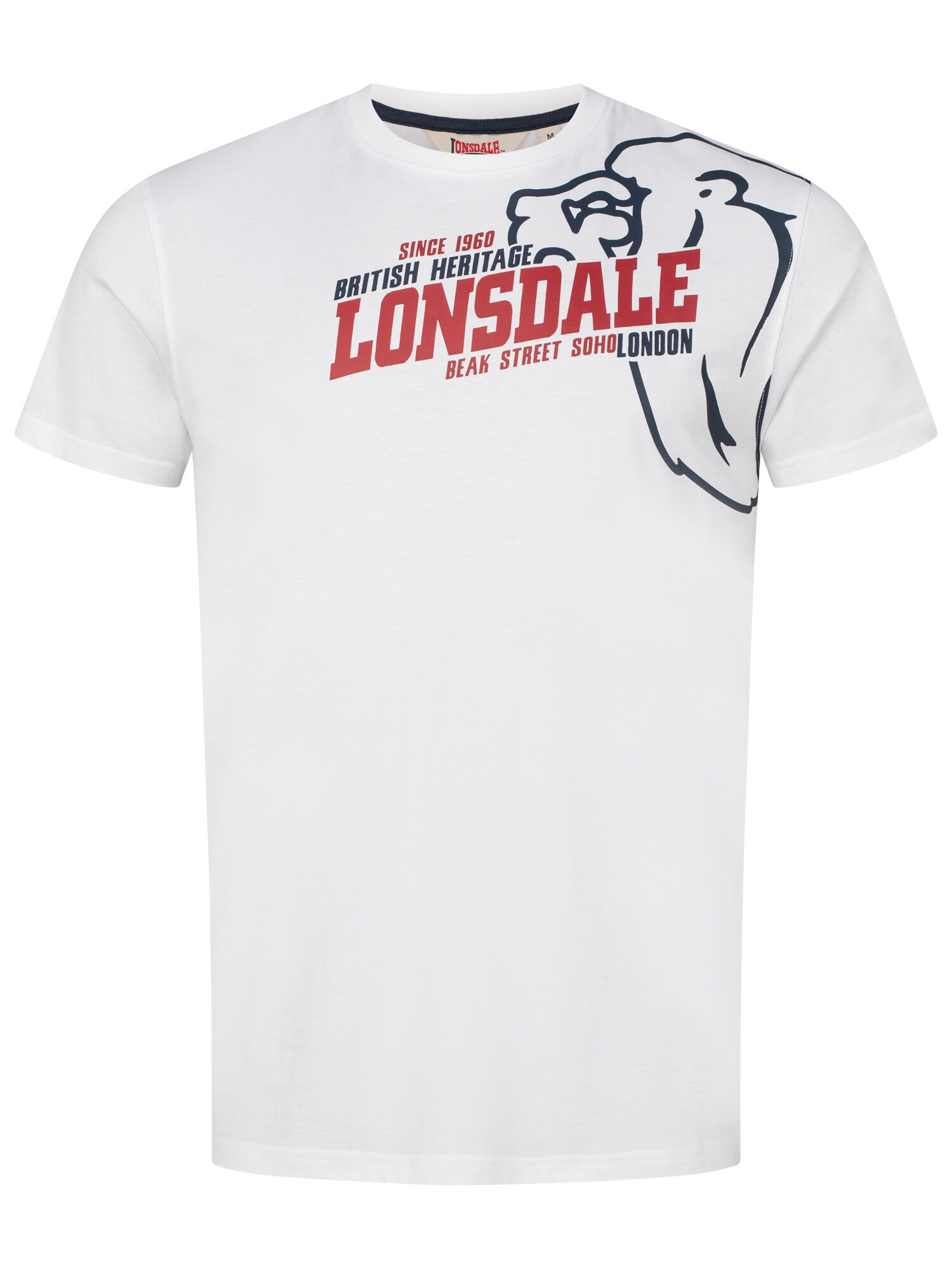 LONSDALE Tricou Walkley  roșu / negru / alb
