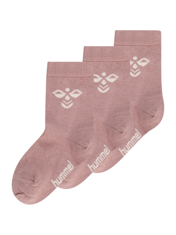 Hummel Socken 'SUTTON' Mädchen Größe 29/32 ecru / altrosa