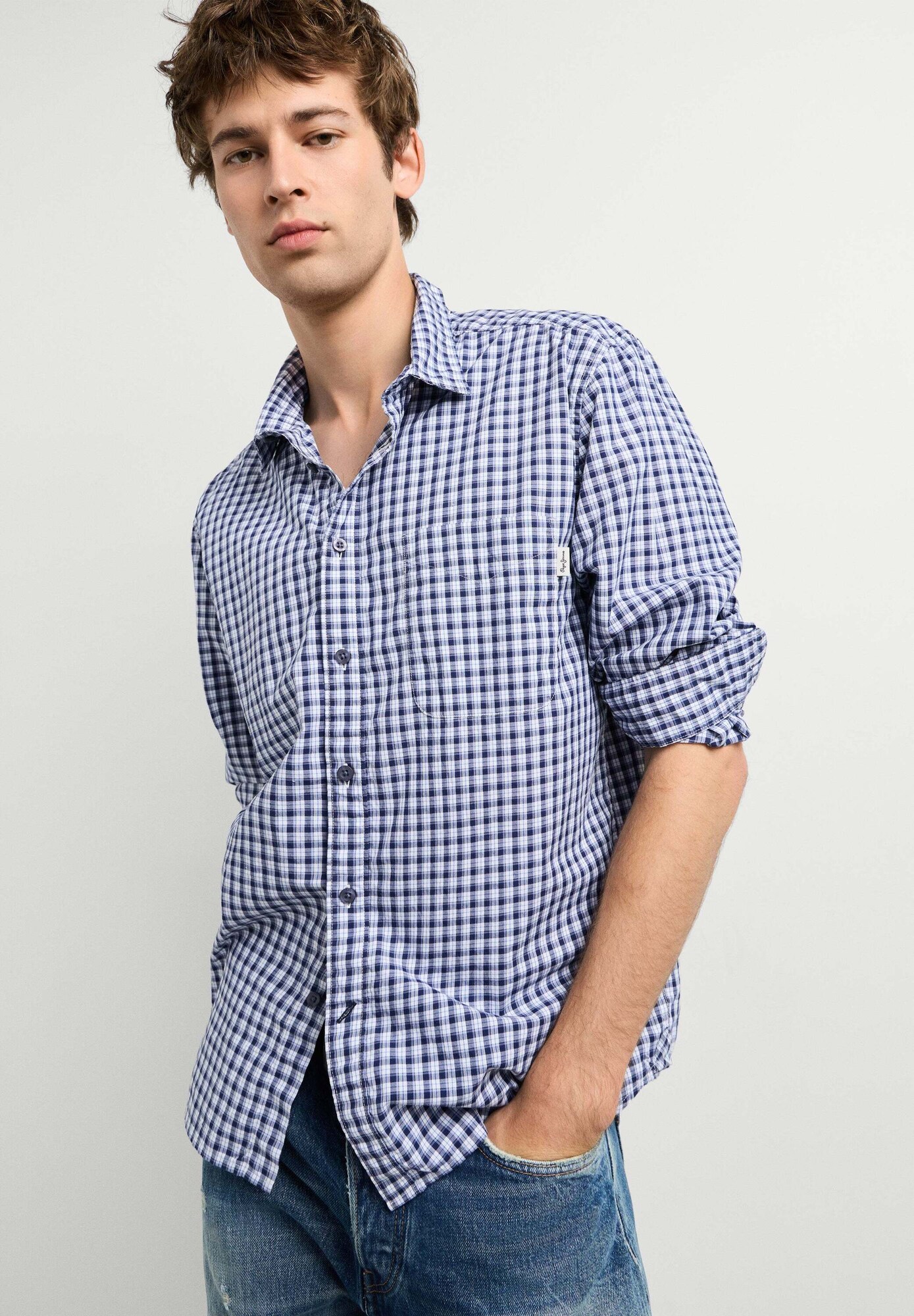 Pepe Jeans Camisa 'Reddith'  azul oscuro / blanco – imagen 2