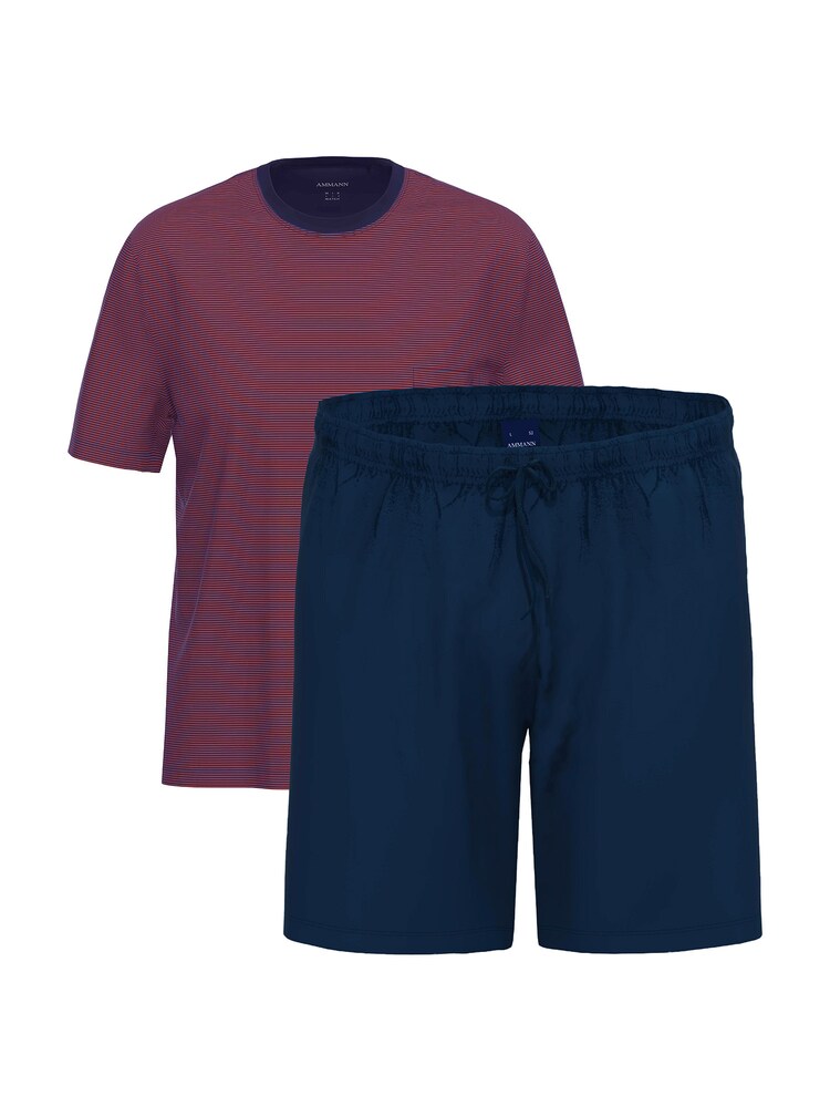 Ammann Pyjama kurz 'Night & Home Cotton' Herren Größe XL bunt