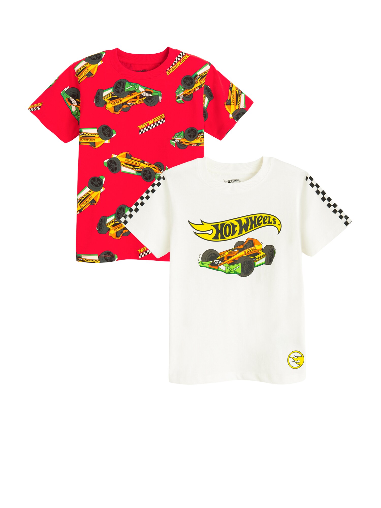Cool Club Tricou 'HOT WHEELS'  roșu / alb natural