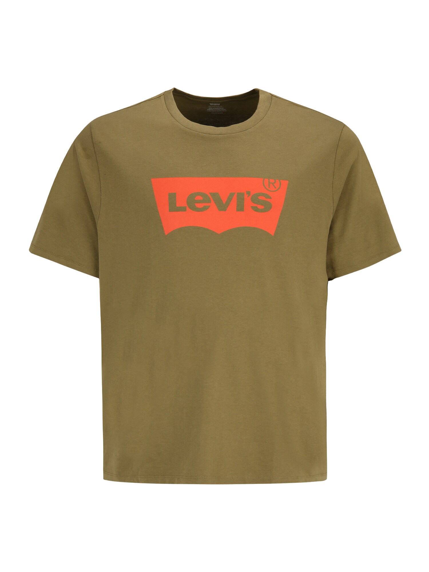 Levi's® Big & Tall Marškinėliai 'B&T BIG GRAPHIC TEE GREENS' alyvuogių spalva / tamsiai oranžinė