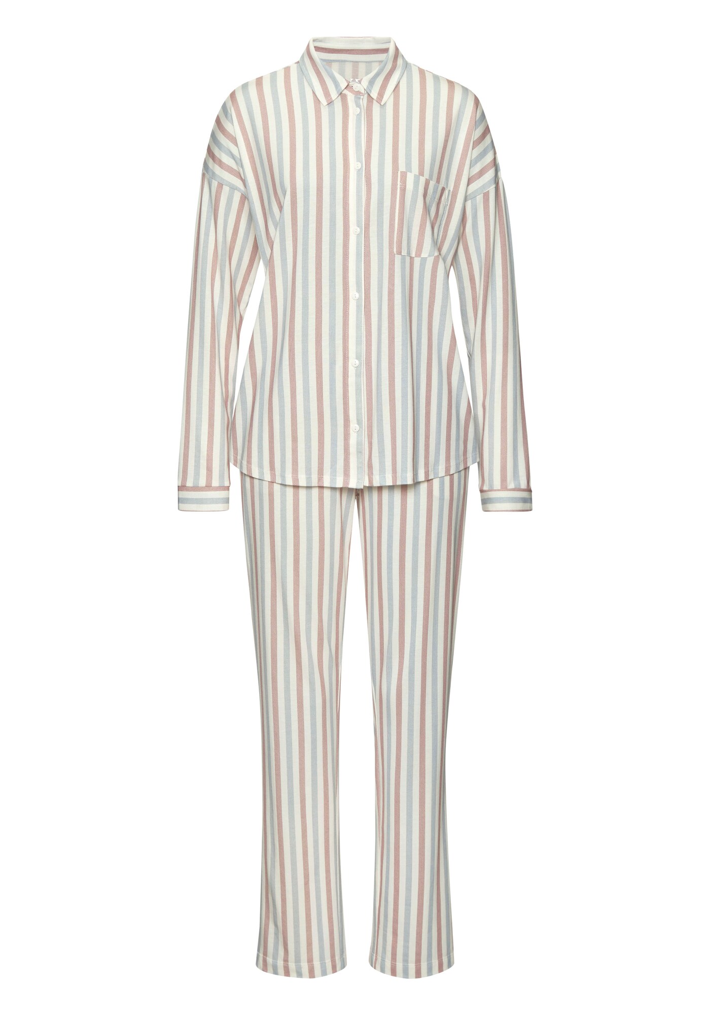 VIVANCE Pijama  albastru / roz / alb