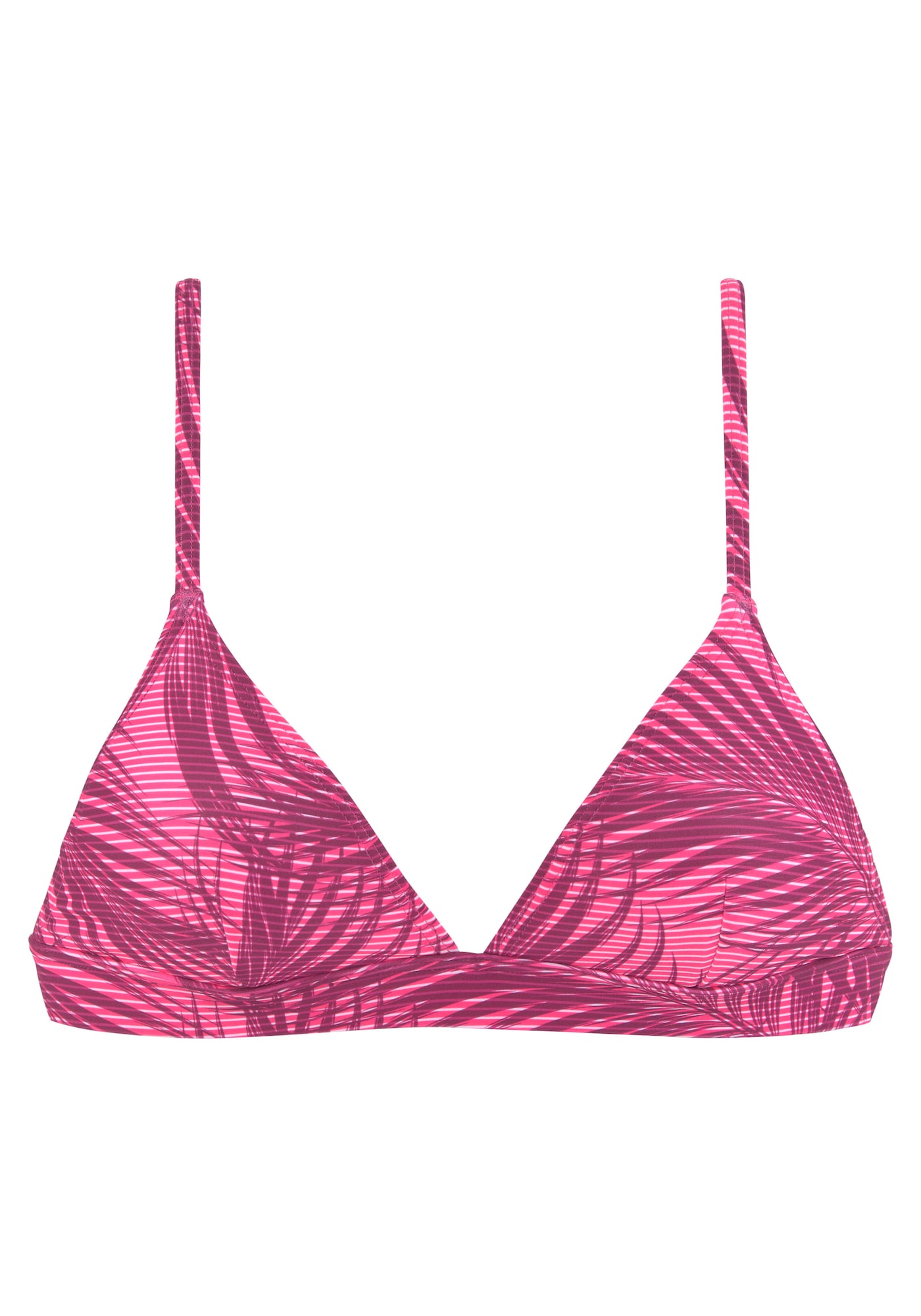 LASCANA ACTIVE Bikinio viršutinė dalis vyšninė spalva / rožinė / balta