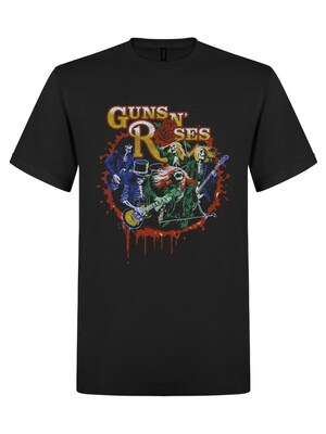 GUNS N' ROSES Camiseta 'Guns N´Roses Skeletons'  negro