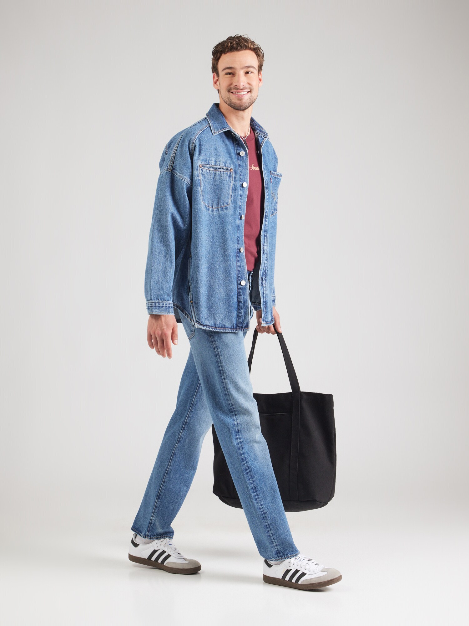 LEVI'S ® Prechodná bunda 'Twist Shacket' modrá denim (obrázok 4)