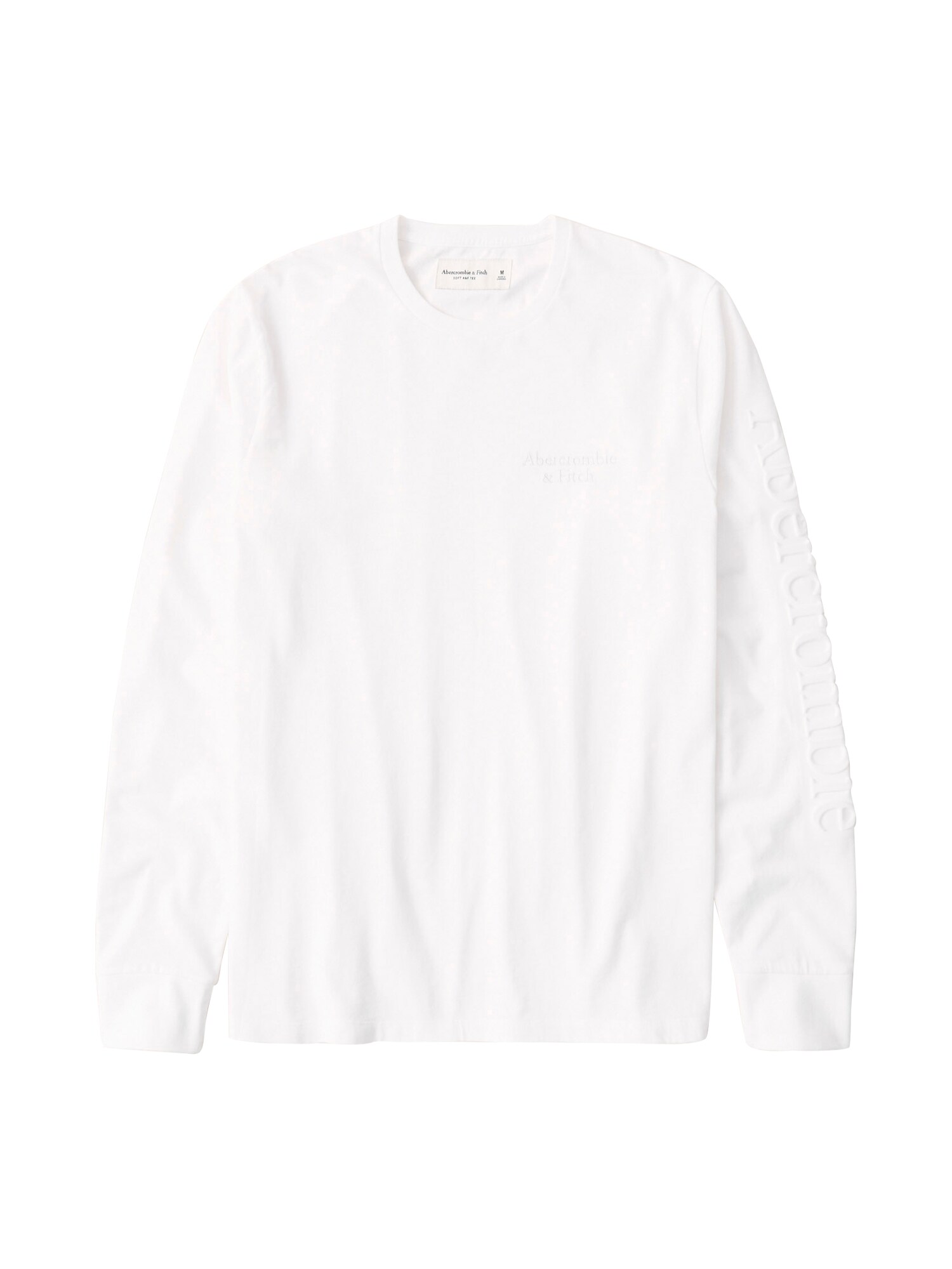 Abercrombie & Fitch Marškinėliai 'EMBOSSS'  balta
