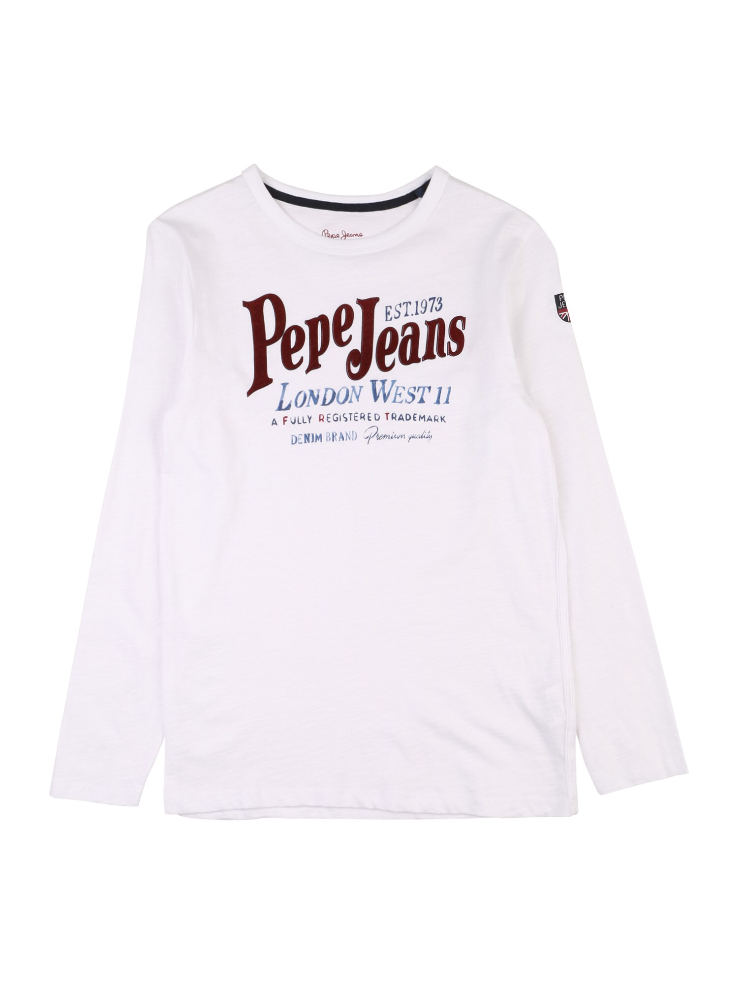 Pepe Jeans Marškinėliai 'RICKY'  balta / tamsiai raudona / mėlyna