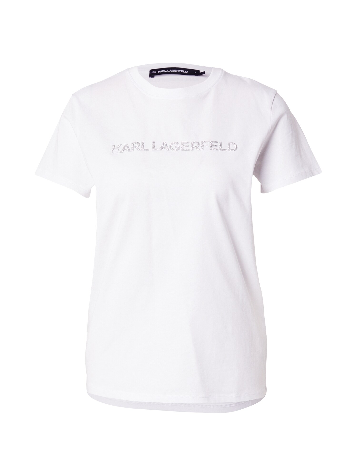 Karl Lagerfeld Tricou  gri / alb