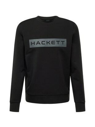 Hackett London Sweatshirt ‘ESSENTIAL’ Donkergrijs / Zwart