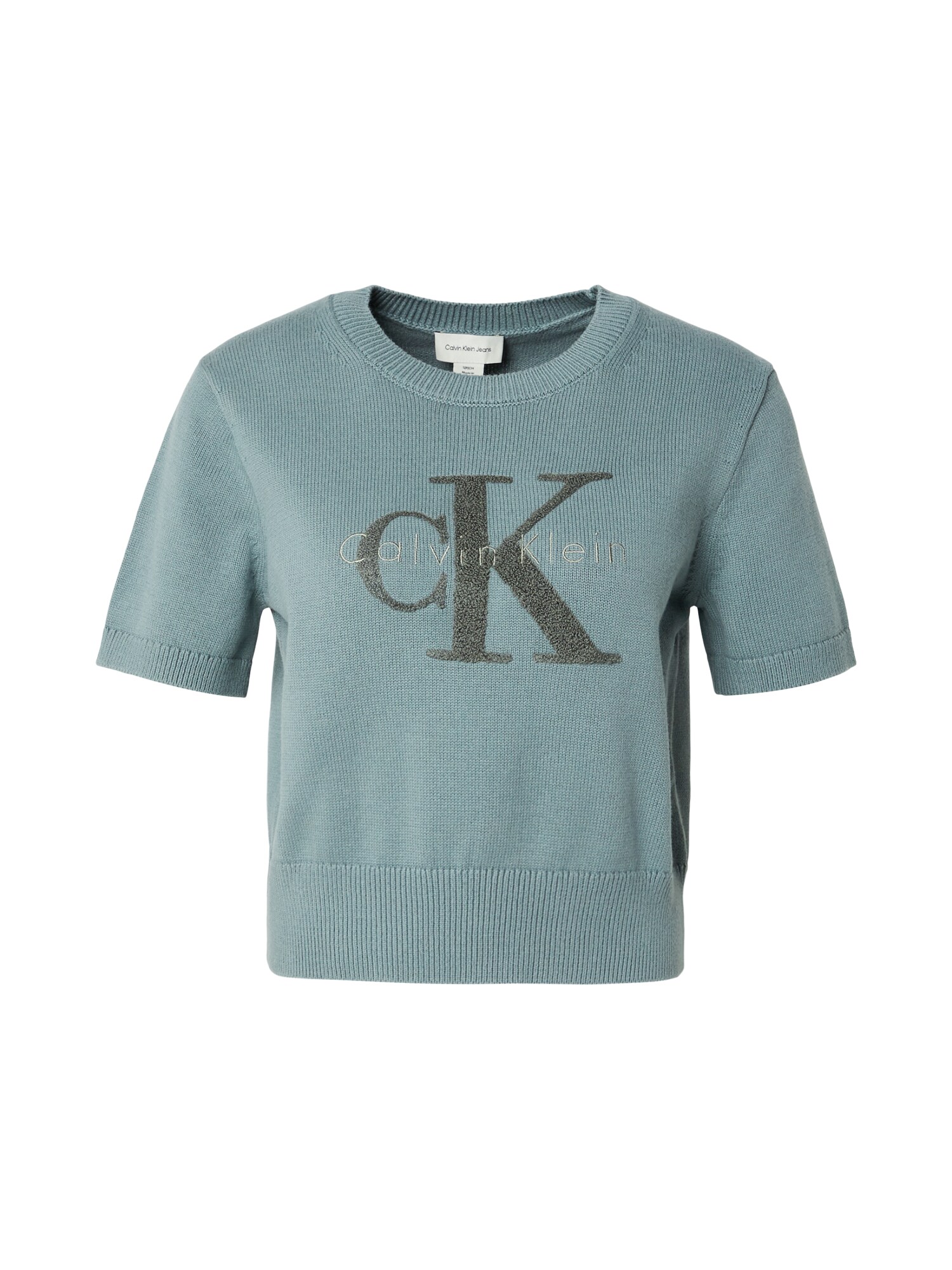 Calvin Klein Jeans Pulover gri piatră / kaki / verde jad