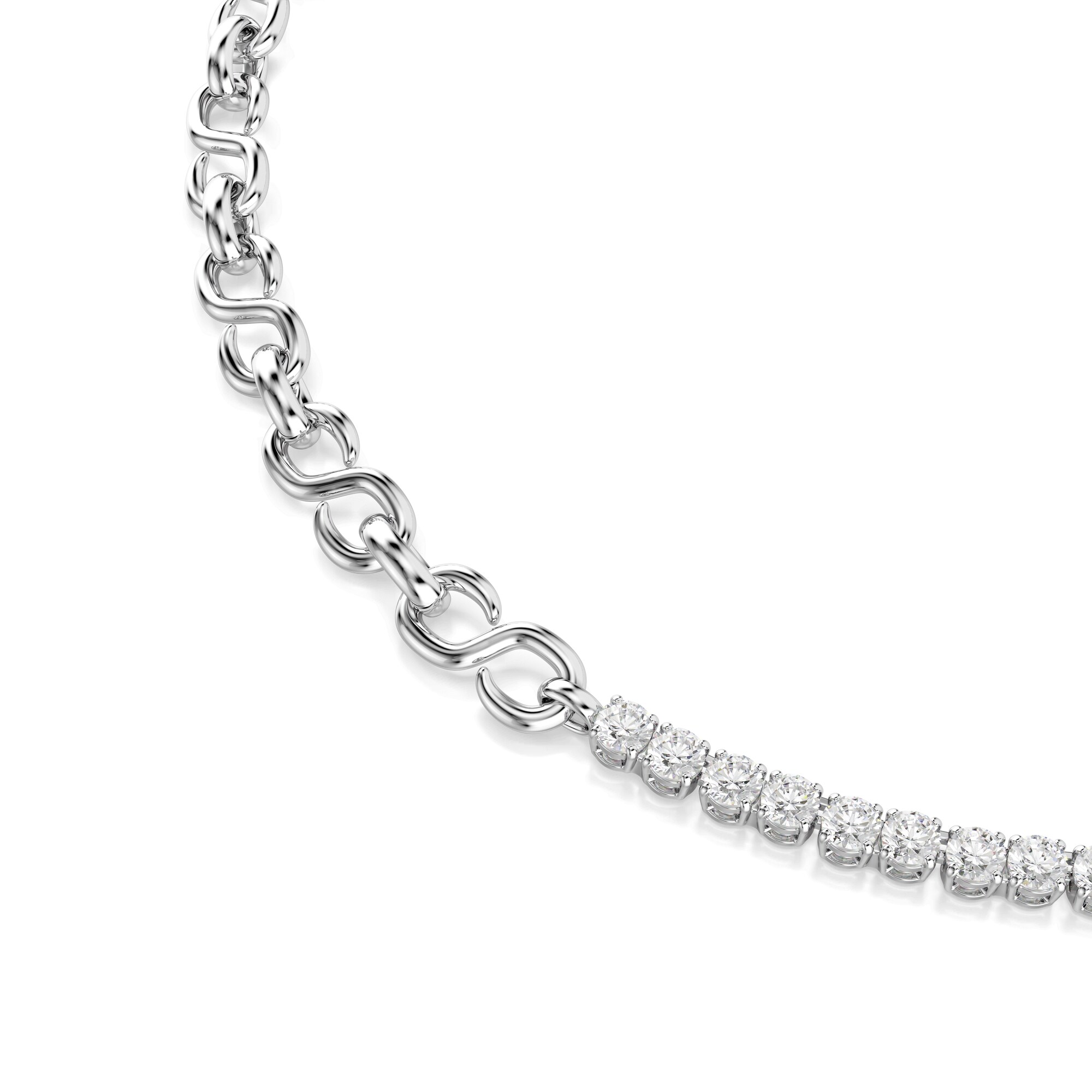 Swarovski Cadena 'Matrix' plata / transparente – imagen 7
