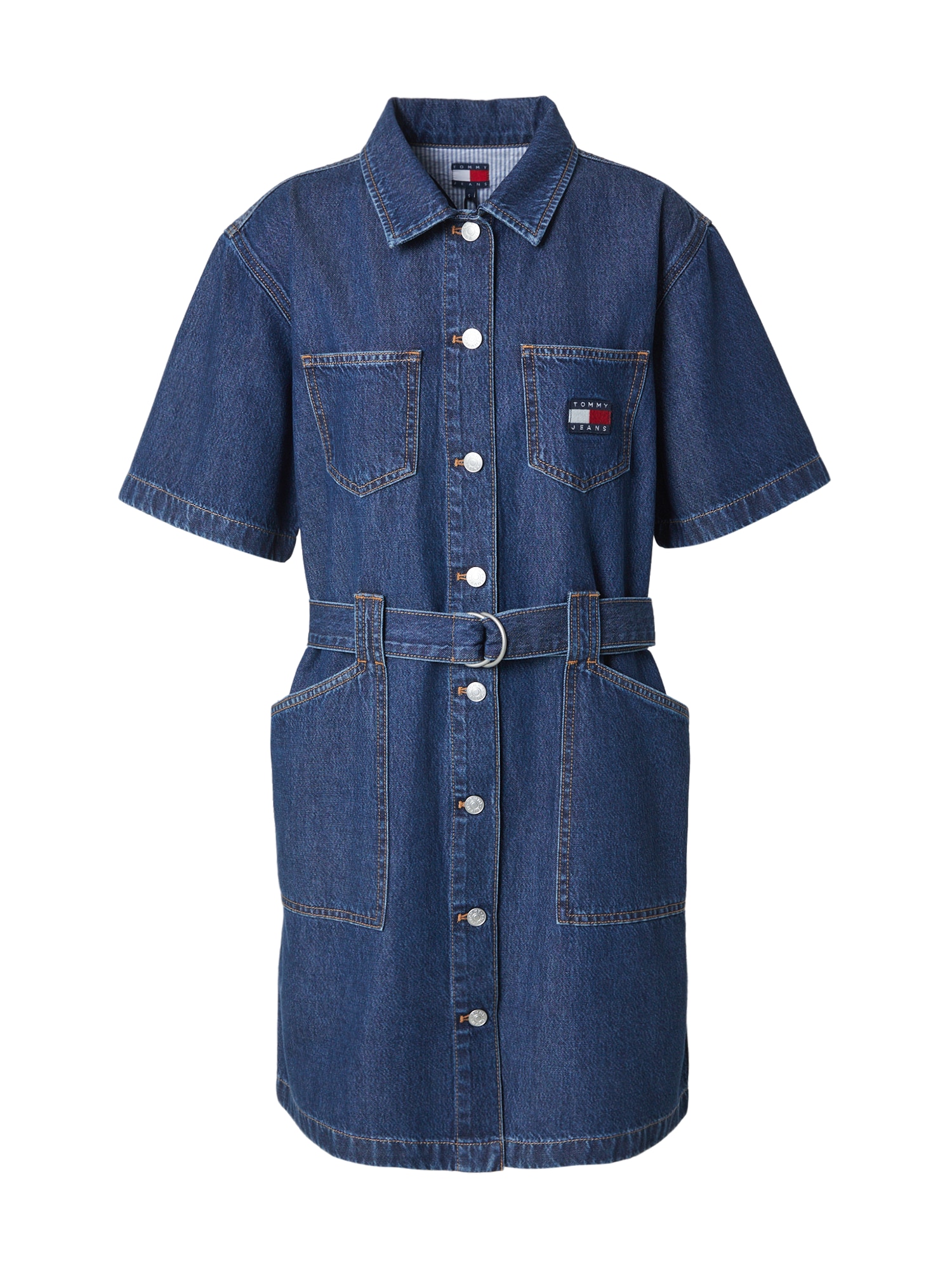 Tommy Jeans Rochie tip bluză albastru denim