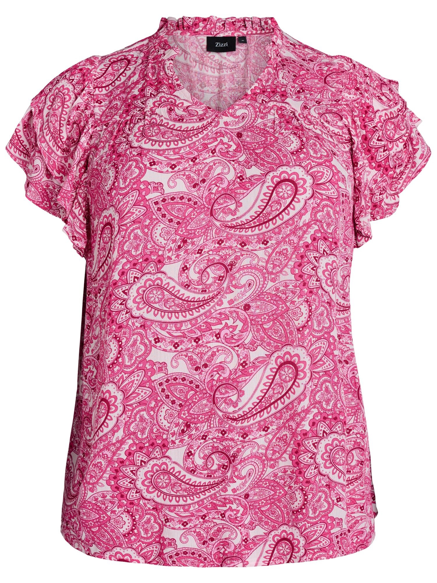 Zizzi Bluza 'Vwisma'  roza / bijela
