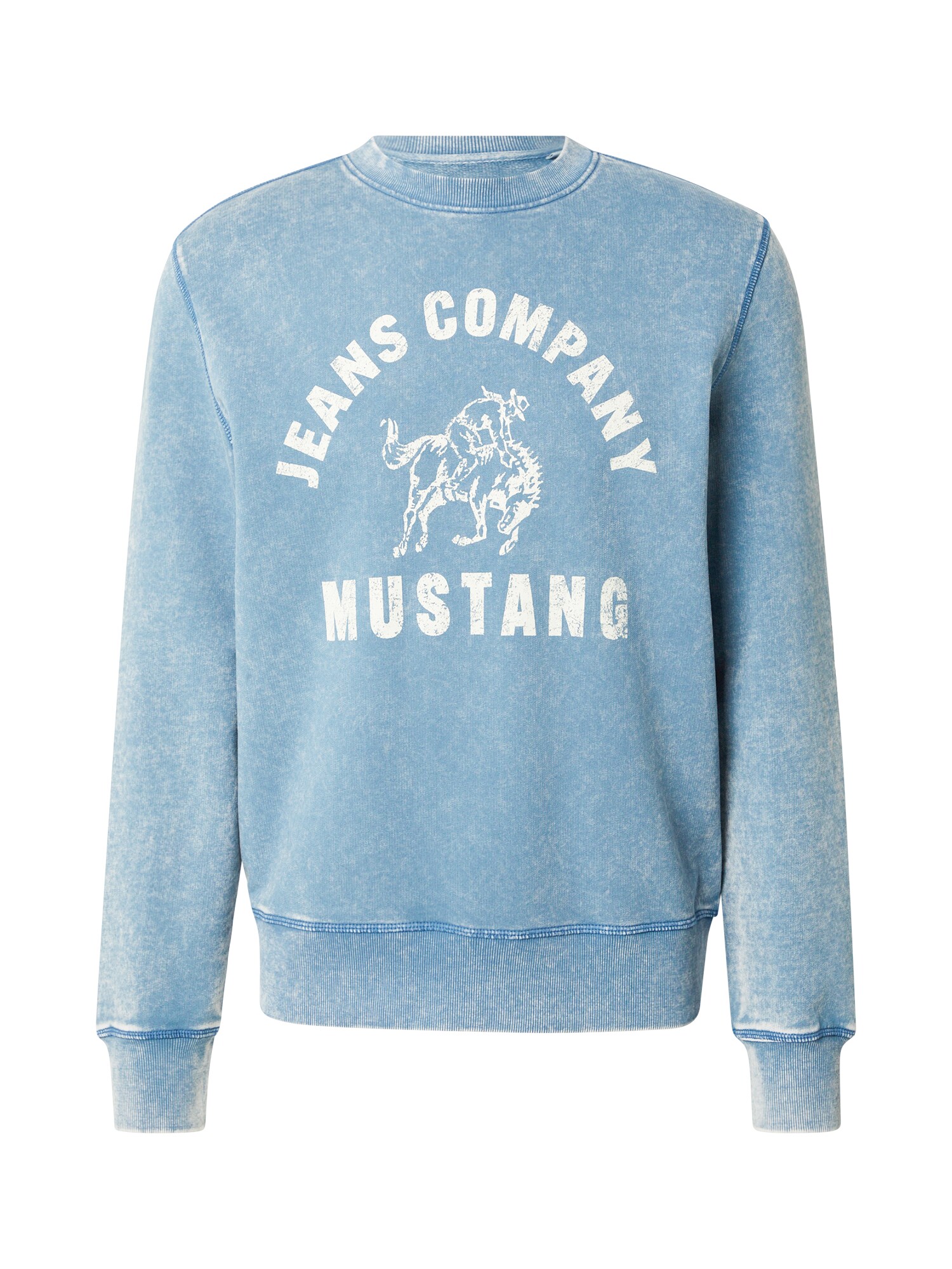 MUSTANG Bluză de molton 'Clio'  albastru porumbel / alb
