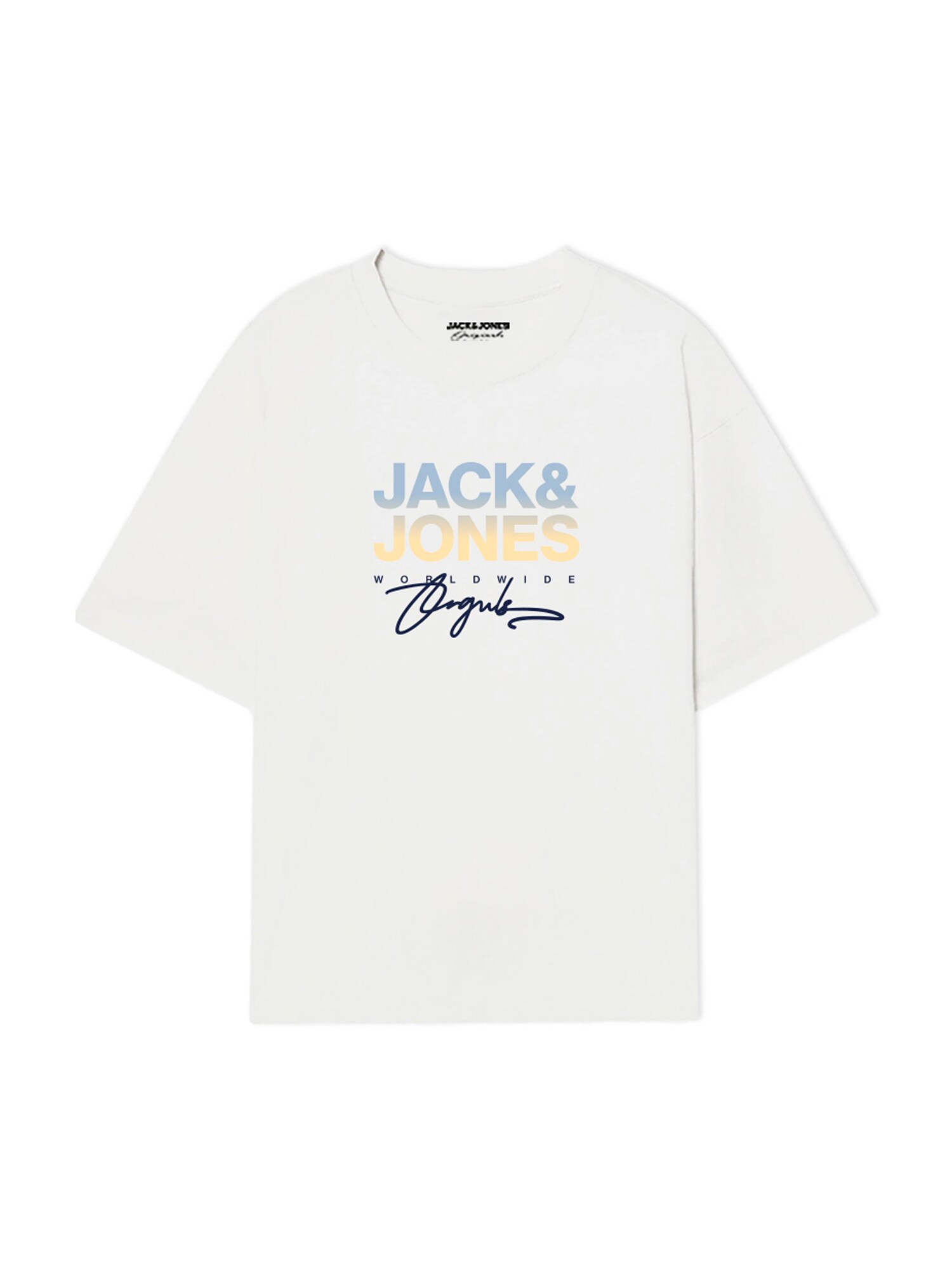 Jack & Jones Junior Tricou JORCanggu  albastru fumuriu / albastru noapte / portocaliu caisă / alb
