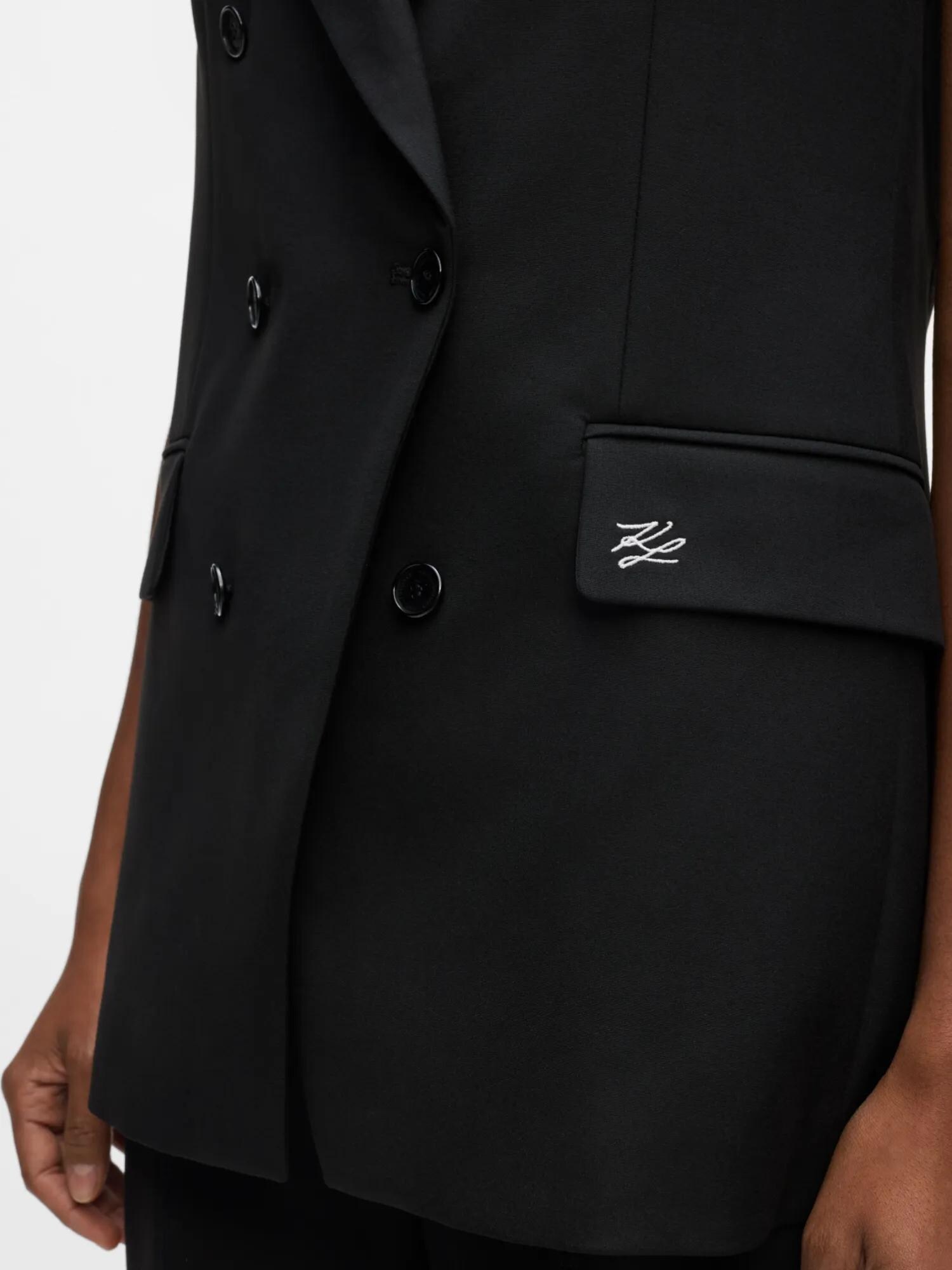 Karl Lagerfeld Chaleco  negro / blanco – imagen 4