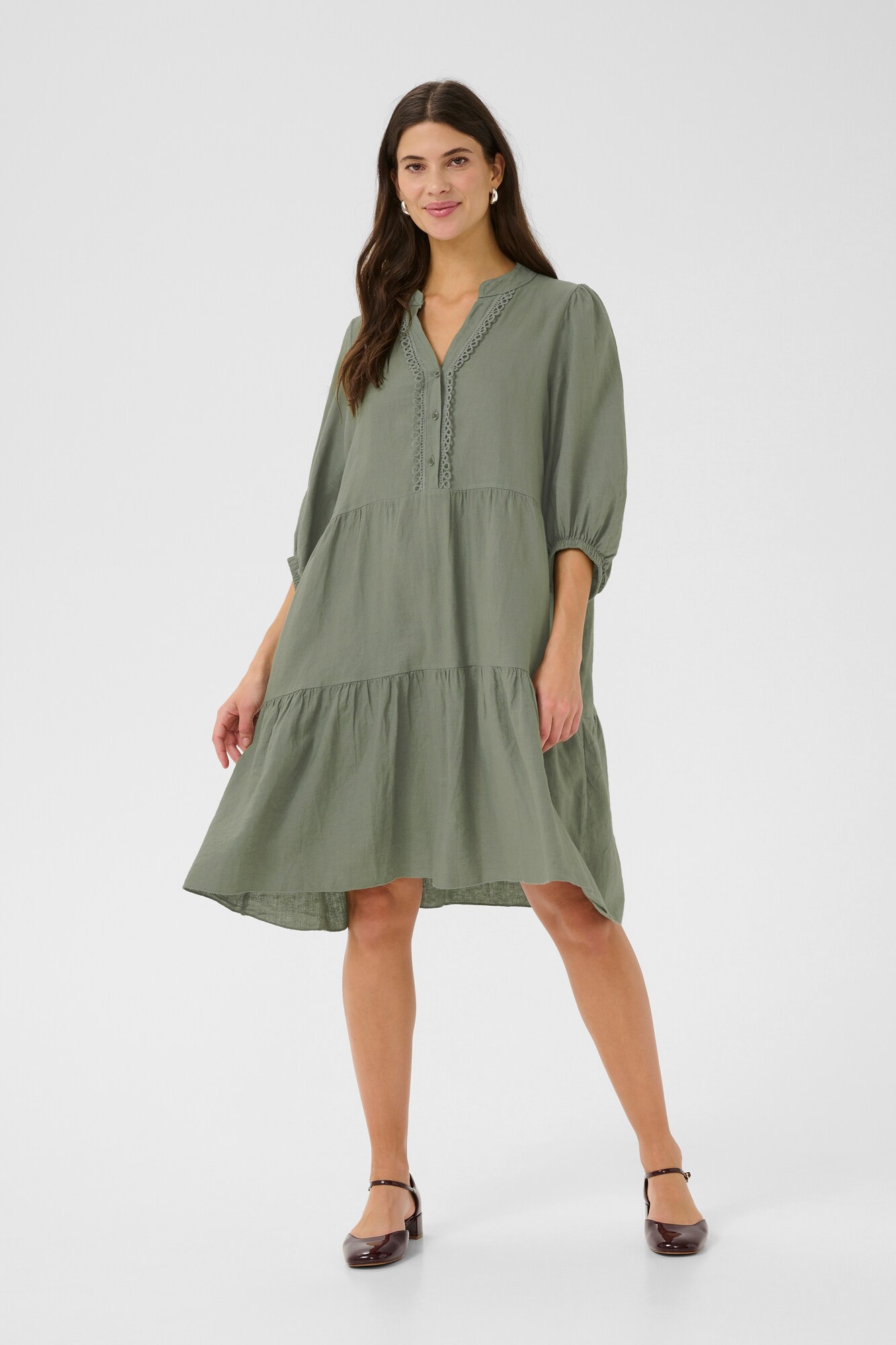 Thumbnail - Cream Blusenkleid