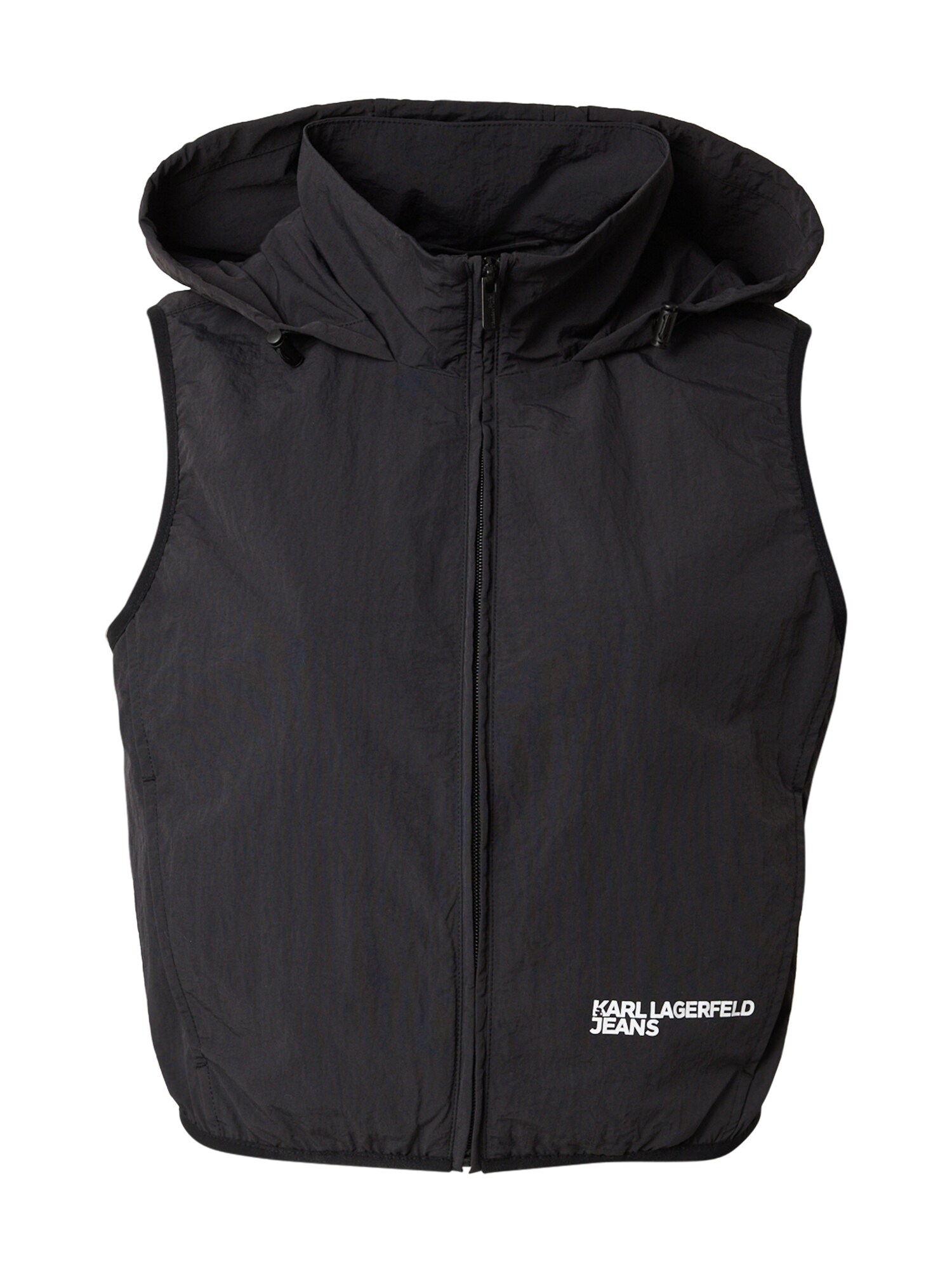 KARL LAGERFELD JEANS Vestă  negru / alb