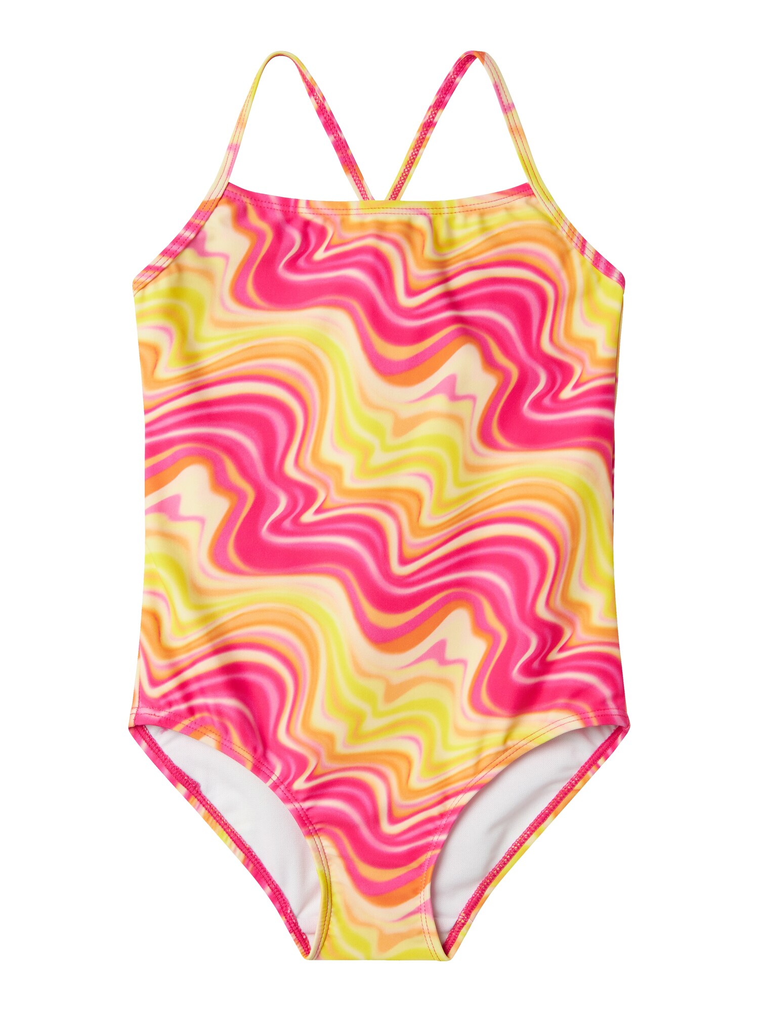 NAME IT Costum de baie întreg NKFZELIA  galben închis / portocaliu închis / roz închis