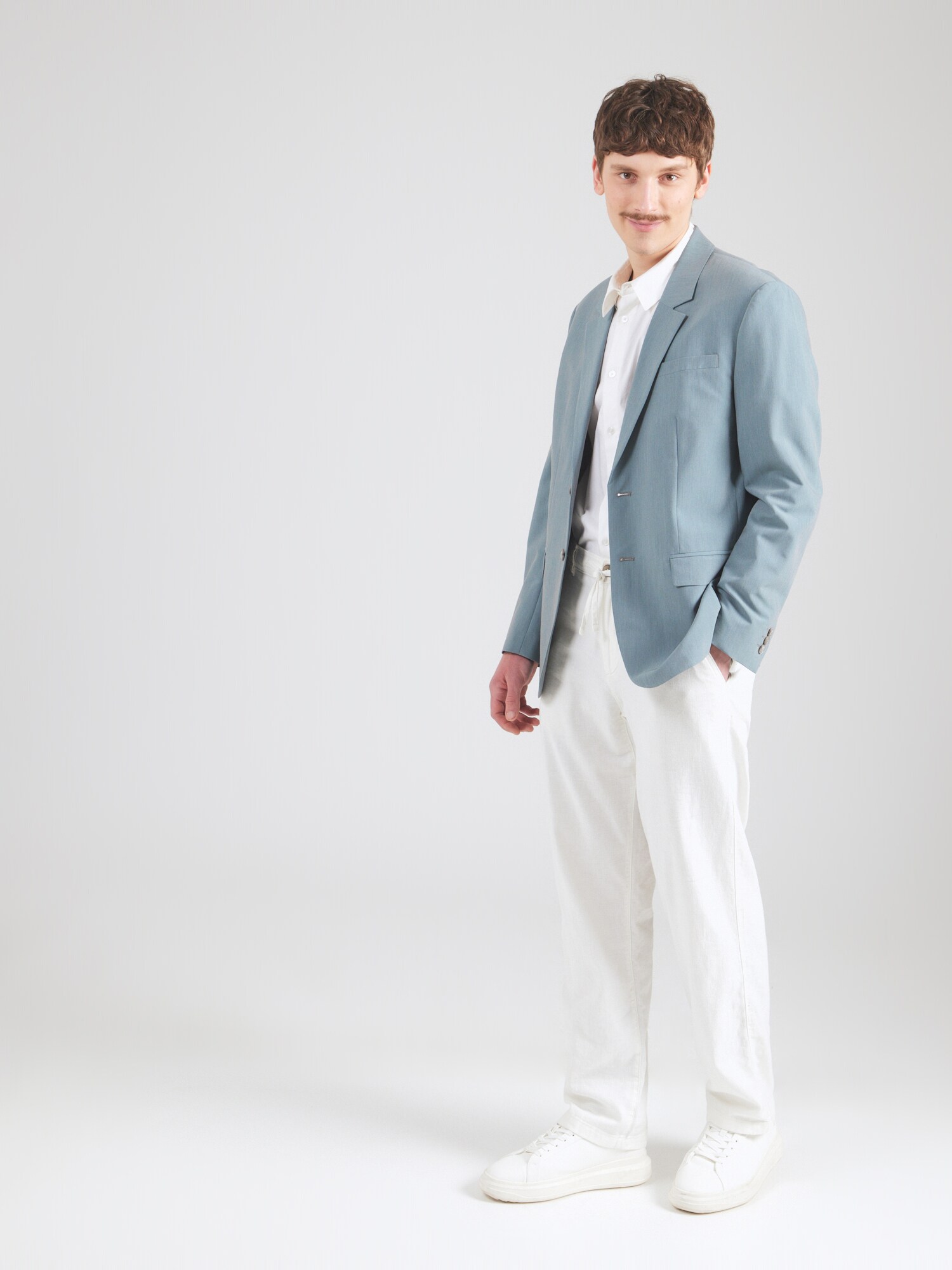 JACK & JONES Sako 'BUSHWICK HARRY' modrá melírovaná (obrázok 4)