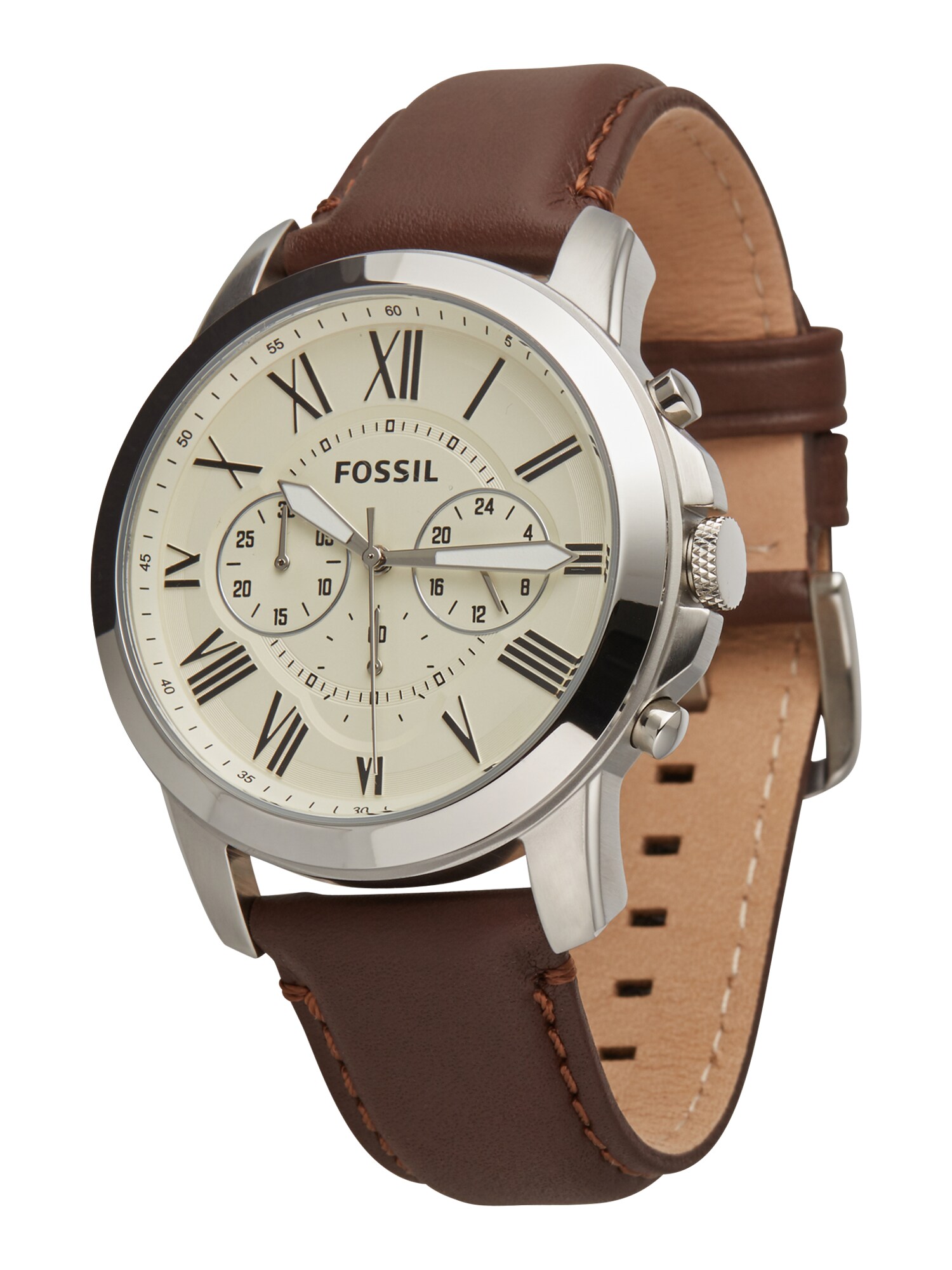 FOSSIL Uhr ''''GRANT'''' braun / silber